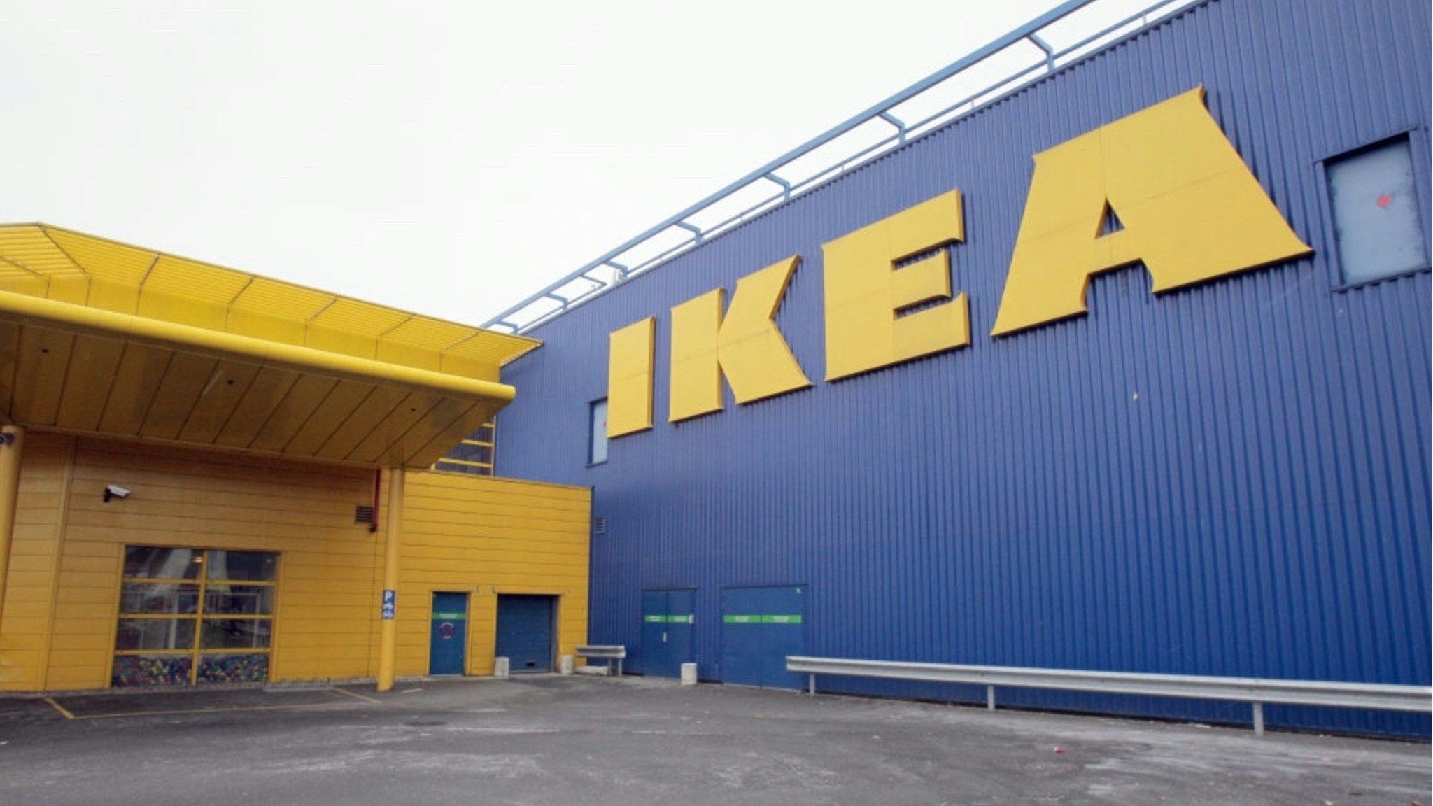 View of the Ikea store in Roissy-en-France, north of Paris, as workers of the Swedish furniture designer Ikea hold a national strike calling for higher wages.