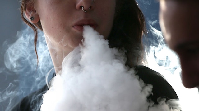 Rhiannon Griffith-Bowman smokes an E-Cigarette at Digital Ciggz on January 28, 2015 in San Rafael, California.