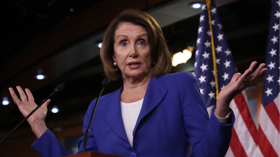Pelosi. U.S. Speaker of the House Nancy Pelosi answers questions during her weekly press conference on January 31, 2019 in Washington, DC.