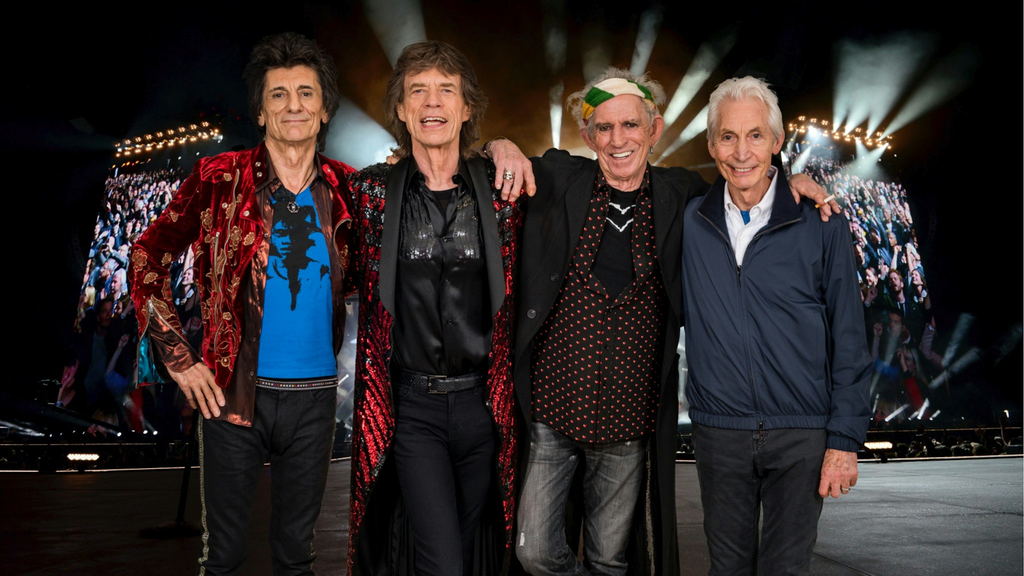 An exclusive image of The Rolling Stones taken on October 25th 2017 in Paris.