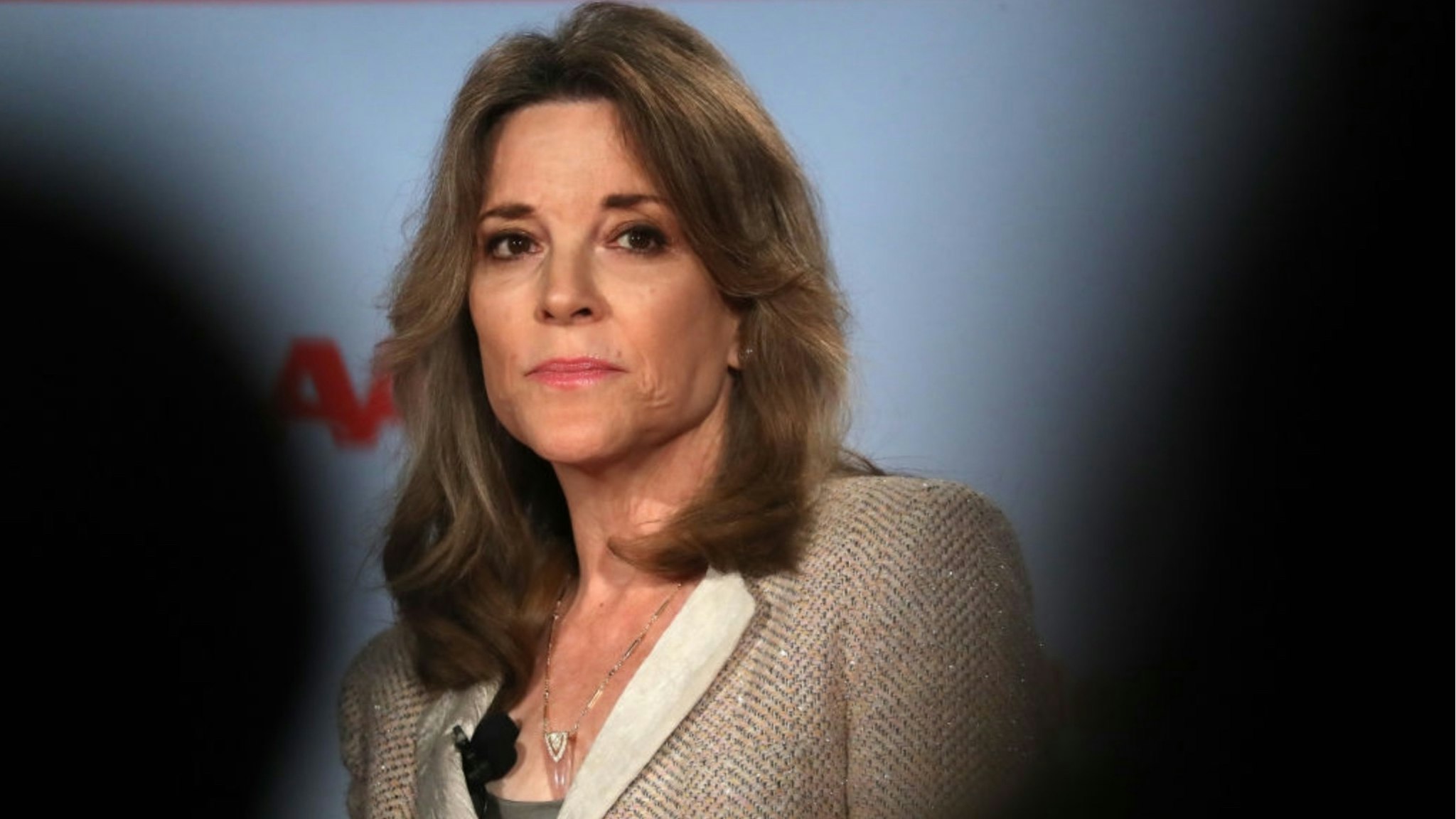 Democratic presidential hopeful self-help author Marianne Williamson speaks during the AARP and The Des Moines Register Iowa Presidential Candidate Forum on July 19, 2019 in Sioux City, Iowa.