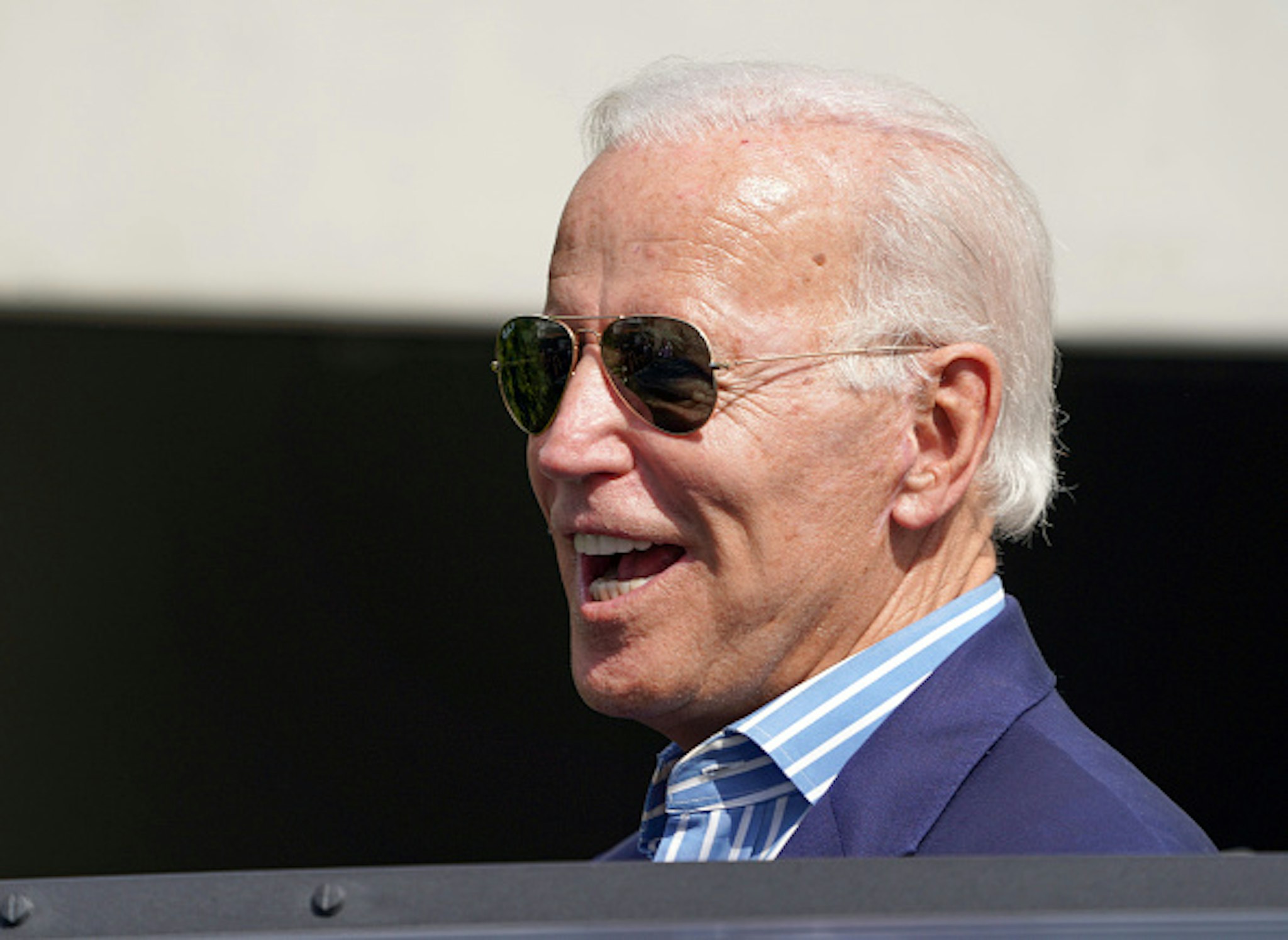 MANHATTAN BEACH, CA - SEPTEMBER 25: Presidential candidate Joe Biden leaves a private fundraiser at a home in Manhattan Beach on Wednesday, Sep. 25, 2019.