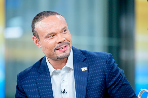 NEW YORK, NEW YORK - JUNE 18: Host Dan Bongino as US Open winner Gary Woodland visits "FOX & Friends" at Fox News Channel Studios on June 18, 2019 in New York City.