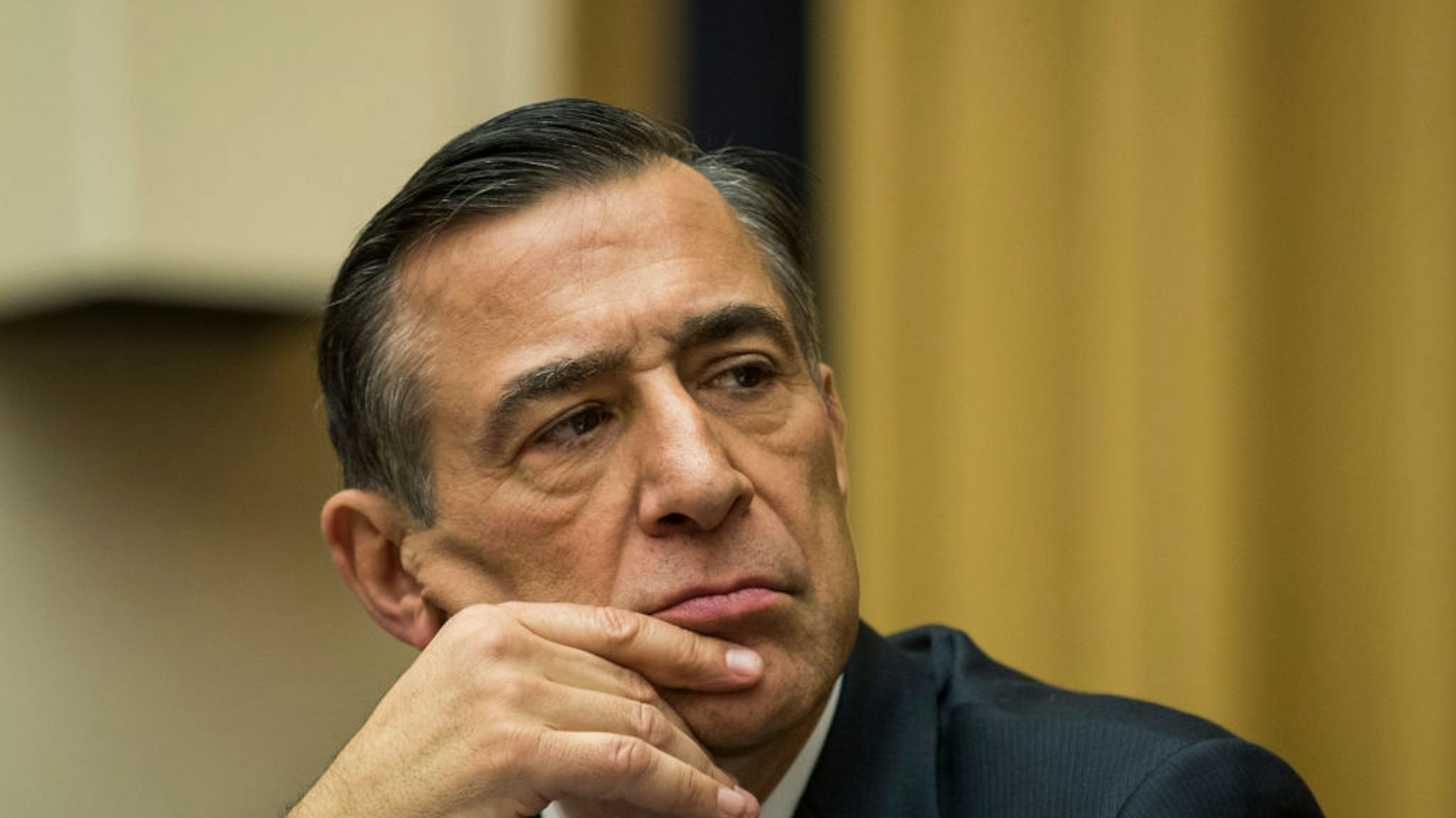 Rep. Darrell Issa (R-CA) listens during a House Judiciary Subcommittee hearing on the proposed merger of CVS Health and Aetna, on Capitol Hill, February 27, 2018 in Washington, DC. (Drew Angerer/Getty Images)