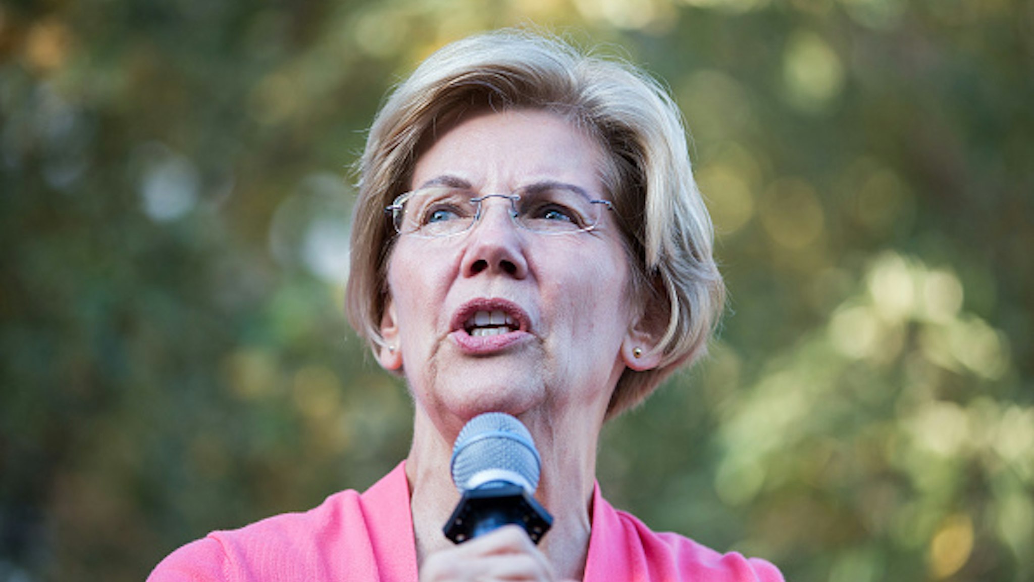 KEENE, NH - SEPTEMBER 25: Democratic presidential candidate Sen. Elizabeth Warren (D-MA) speaks during a Town Hall at Keene State College on September 25, 2019 in Keene, New Hampshire. Warren's candidacy has been surging recently, with some polls showing her leading or virtually tied with Joe Biden at the top of the Democratic field.