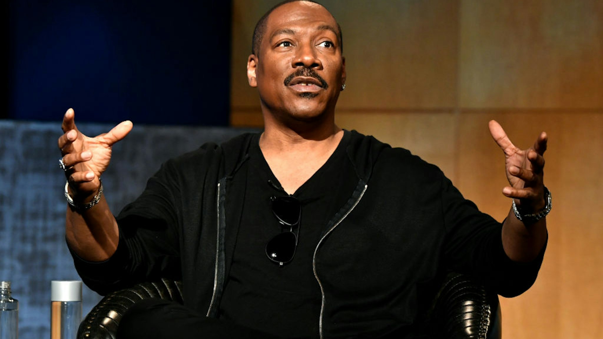 Eddie Murphy speaks onstage during the LA Tastemaker event for Comedians in Cars at The Paley Center for Media on July 17, 2019 in Beverly Hills City.