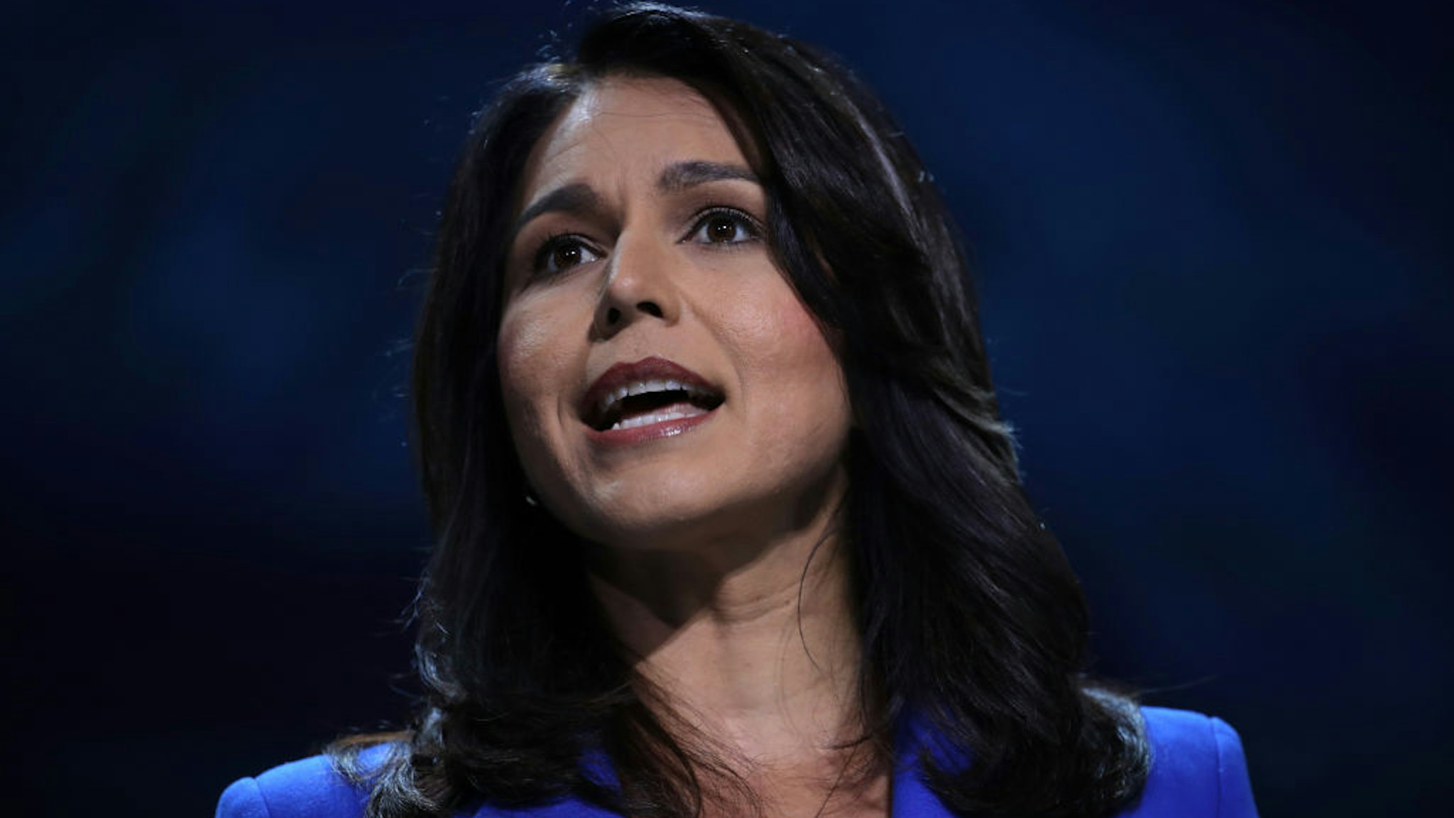 Rep. Tulsi Gabbard (D-HI) speaks during the California Democrats 2019 State Convention at the Moscone Center on June 01, 2019 in San Francisco, California.