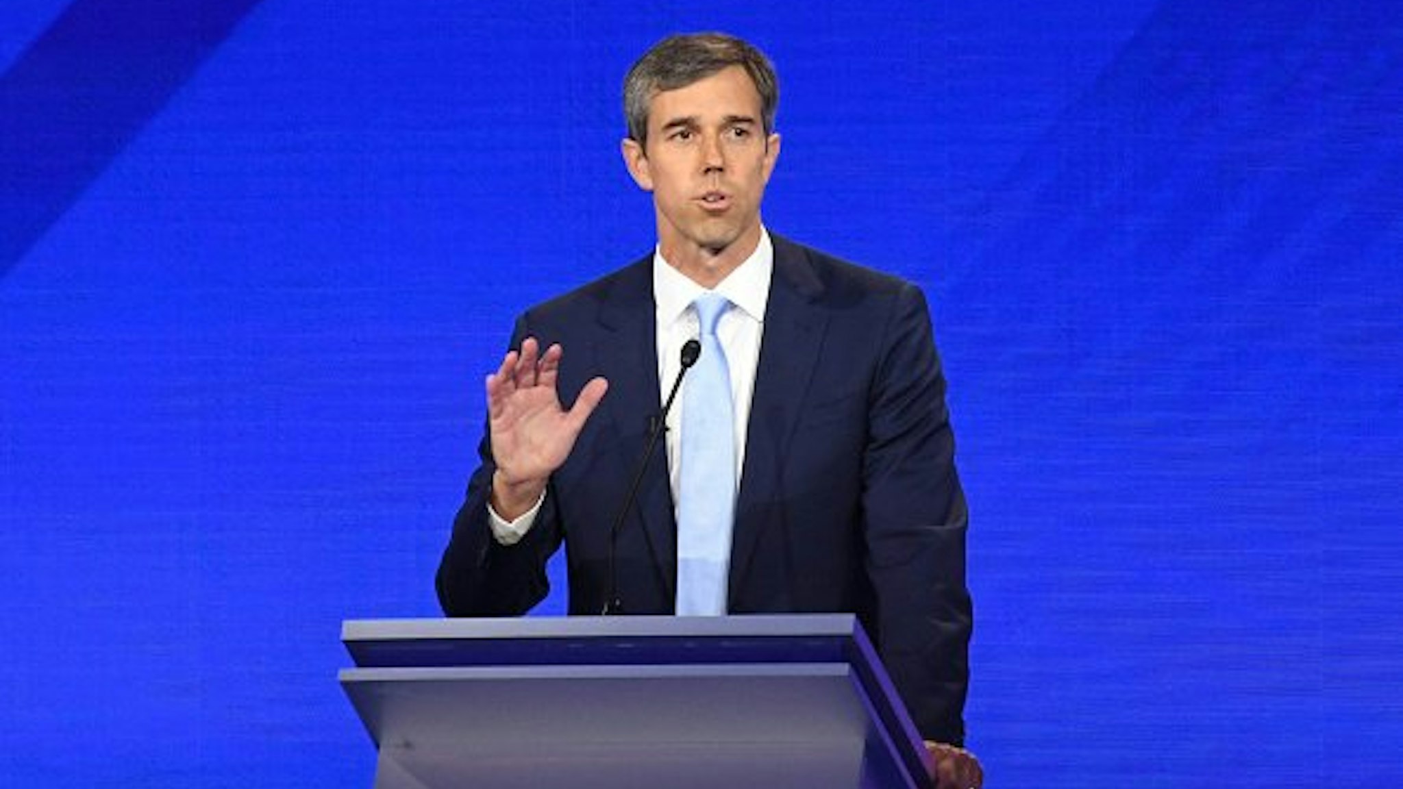 Democratic presidential hopeful former Texas Representative Beto O'Rourke speaks during the third Democratic primary debate of the 2020 presidential campaign season hosted by ABC News in partnership with Univision at Texas Southern University in Houston,