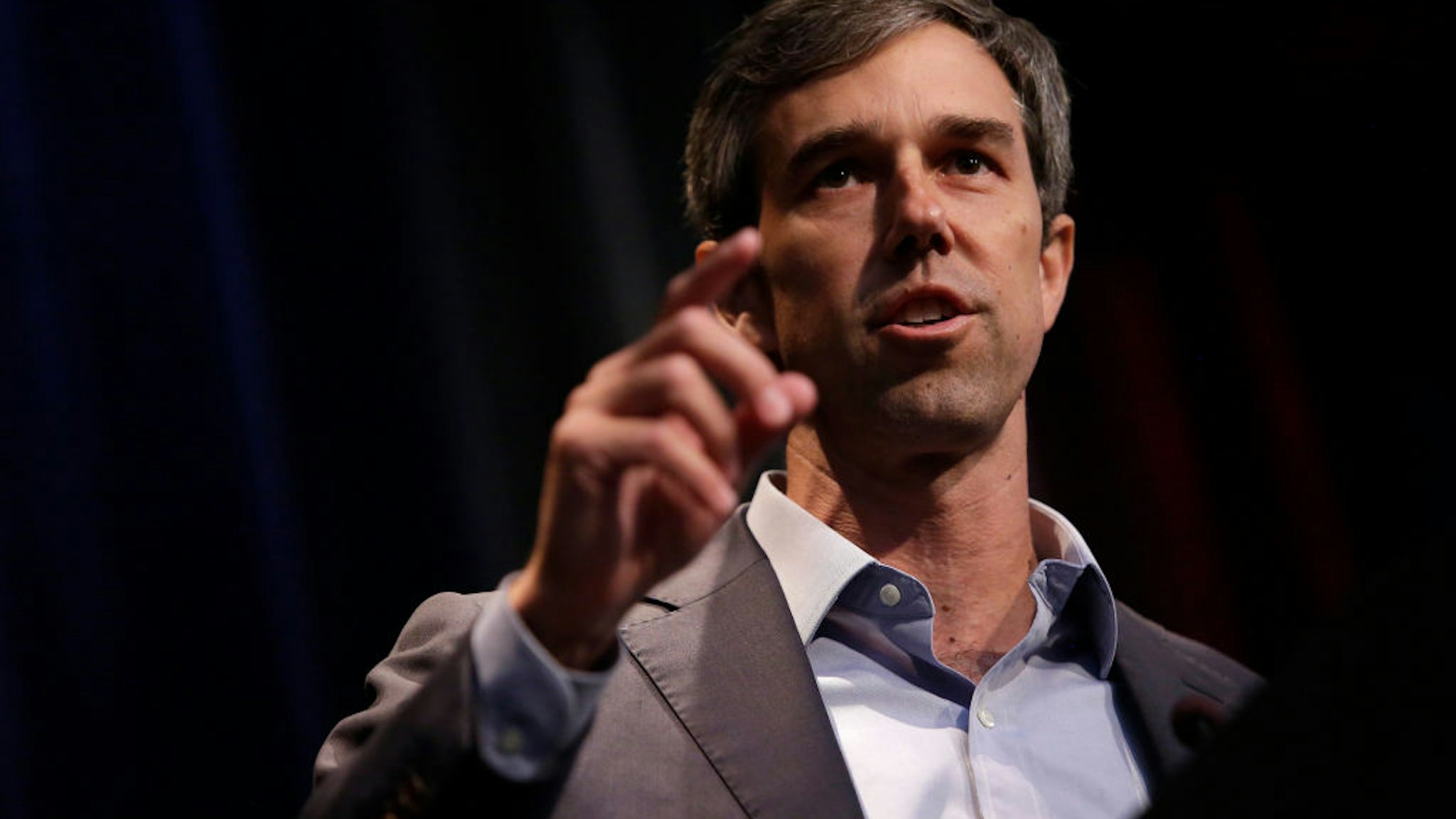 Beto O'Rourke speaks at the Iowa Federation Labor Convention on August 21, 2019