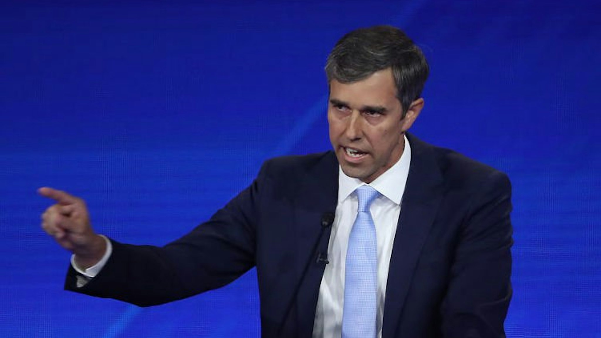 Democratic presidential candidate former Texas congressman Beto O'Rourke speaks during the Democratic Presidential Debate at Texas Southern University's Health and PE Center on September 12, 2019 in Houston, Texas.