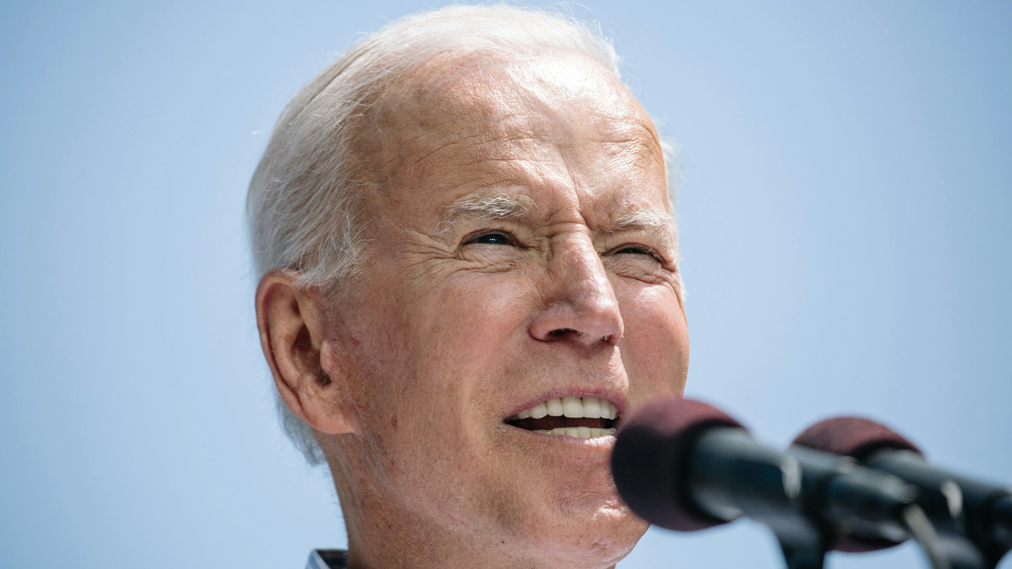 Former U.S. Vice President Joe Biden, 2020 Democratic presidential candidate, speaks during a campaign rally in Philadelphia, Pennsylvania, U.S., on Saturday, May 18, 2019. Biden told voters that he would lead the country "to stop fighting and start fixing" if elected president, striking a contrast with the current occupant of the White House and with many of the other Democrats hoping to win their party's nomination.