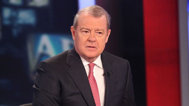 Stuart Varney reports on the stock market opening a day after a 500+ point sell off at FOX Studios on August 5, 2011 in New York City.