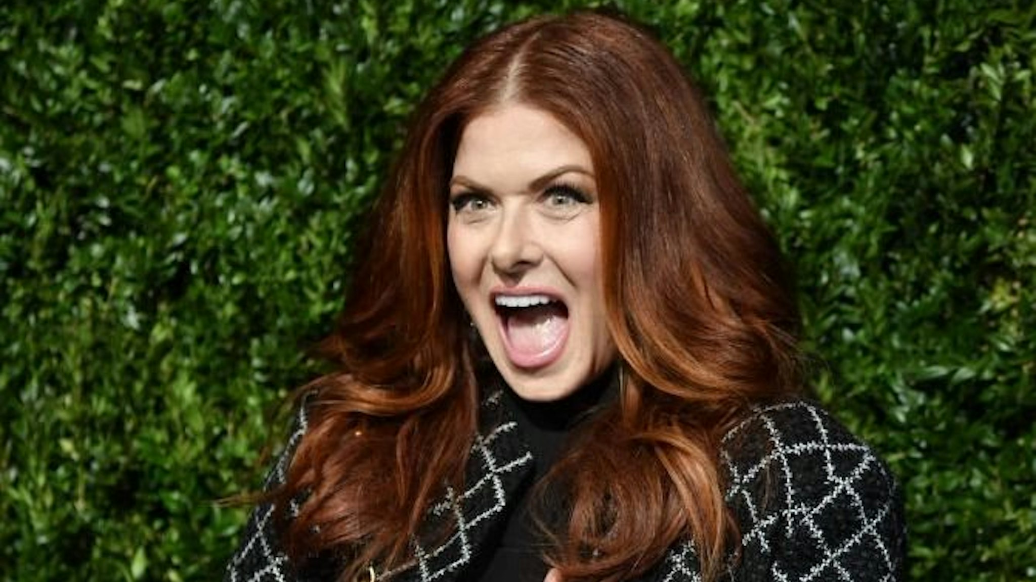 US actress Debra Messing arrives for the 14th Annual Tribeca Film Festival Artists Dinner hosted by Chanel at Balthazar restaurant on April 29, 2019 in New York.