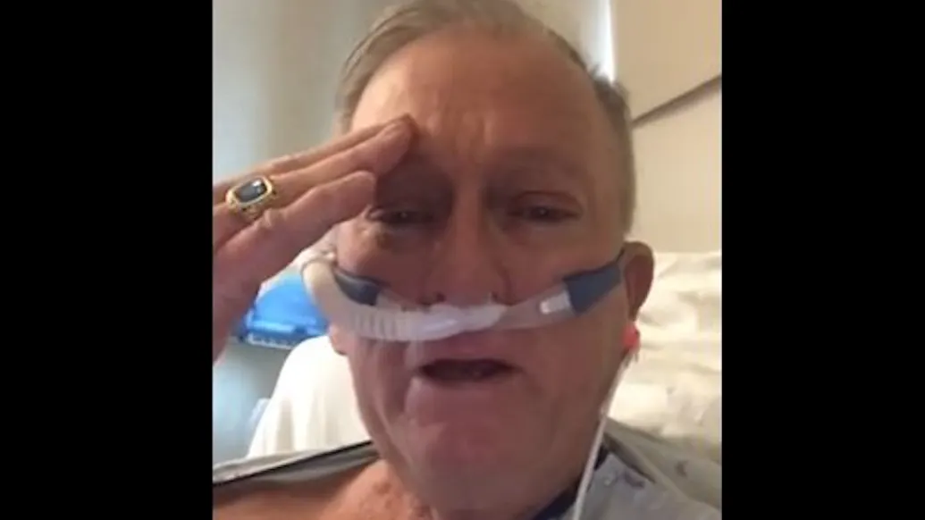 WATCH: Elderly Marine Salutes Trump, Mattis From Deathbed