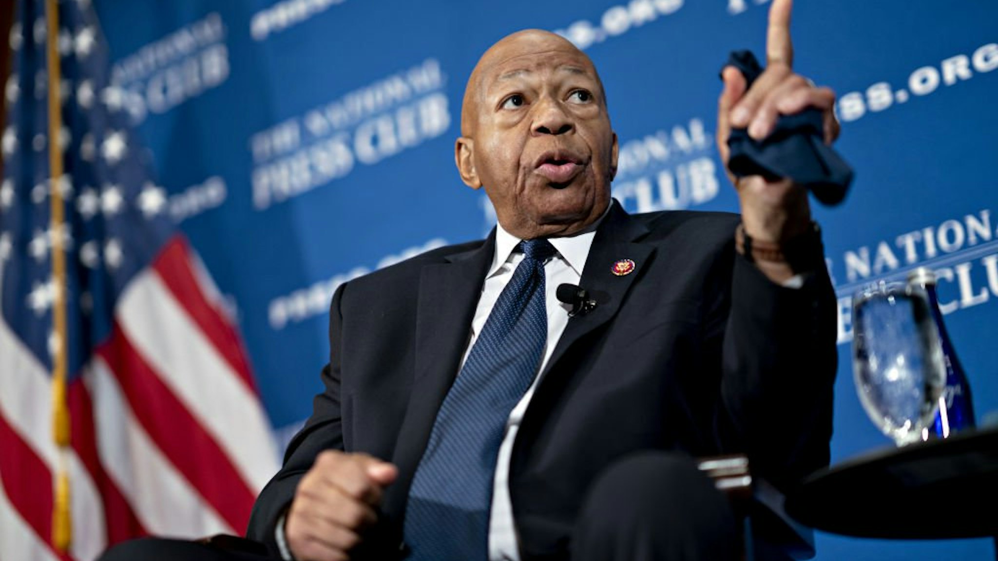 Elijah Cummings, a Democrat from Maryland and chairman of the House Oversight Committee, speaks during a National Press Club event