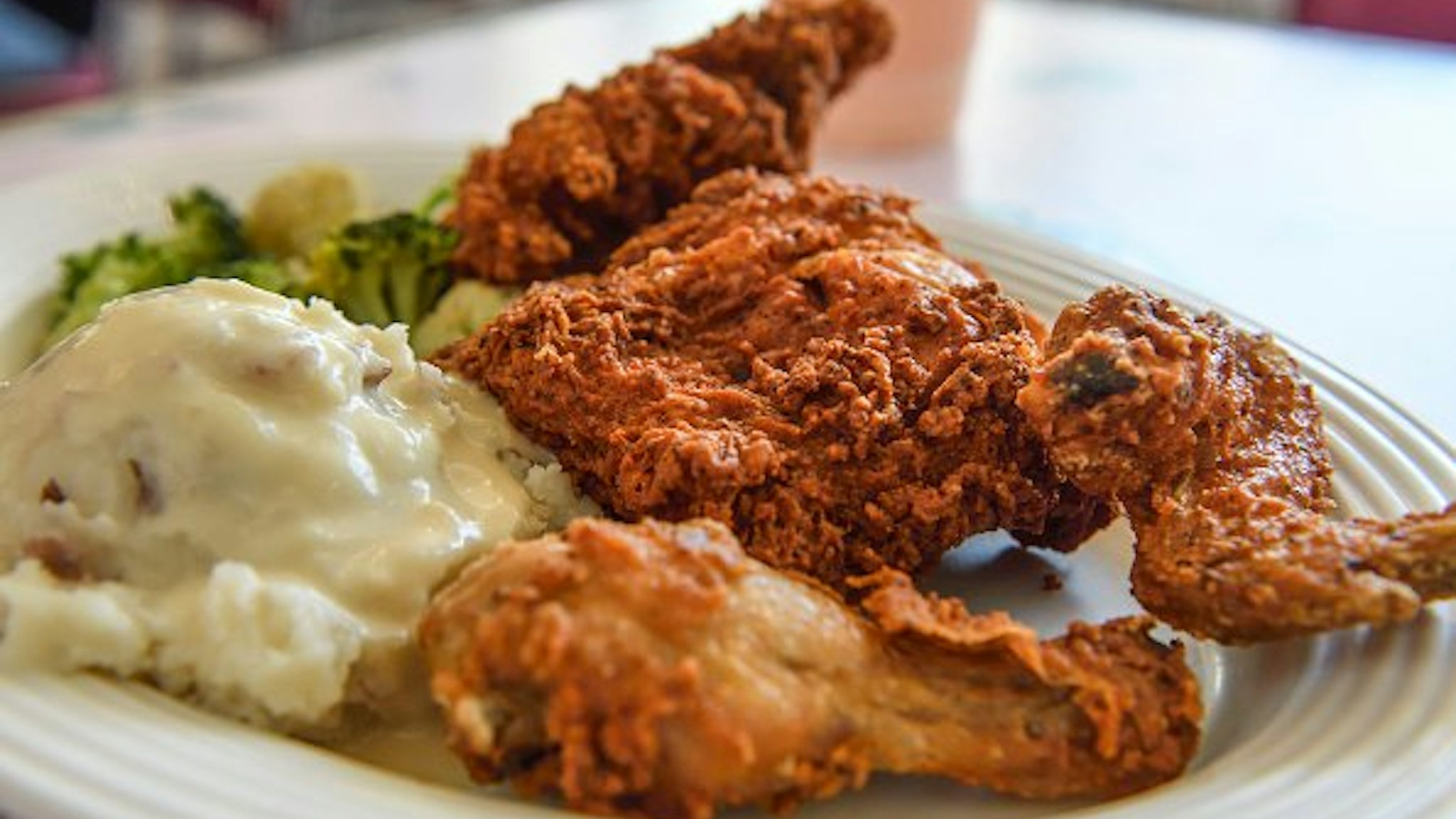 Flo's Famous Fried Chicken at Flo"u2019s V8 Caf√© in Cars Land at California Adventure in Anaheim, CA, on Thursday, July 5, 2018.