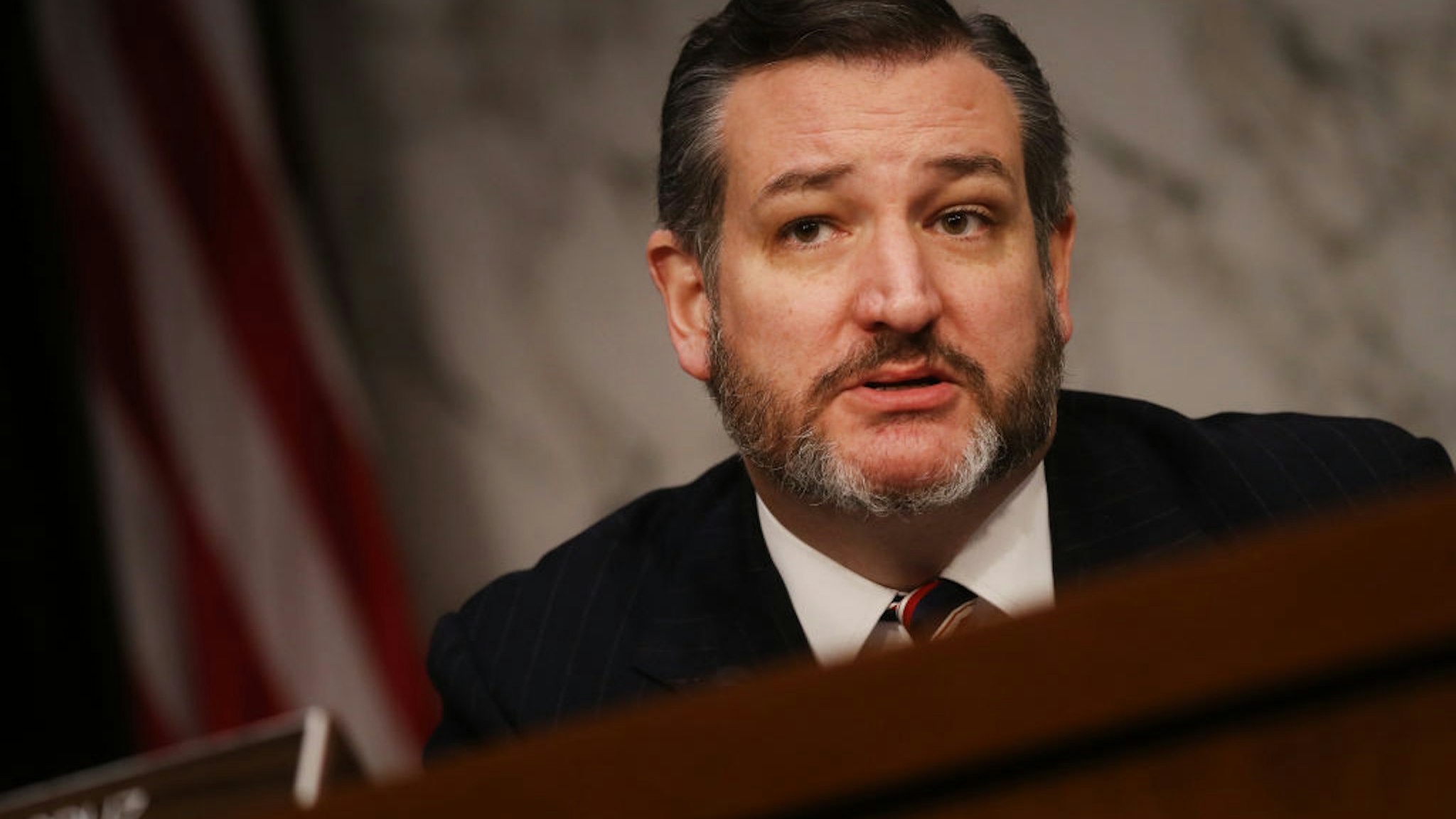 Senator Ted Cruz, a Republican from Texas, speaks during a Senate Judiciary Committee confirmation hearing for William Barr, attorney general nominee for U.S. President Donald Trump, not pictured, in Washington, D.C., U.S., on Tuesday, Jan. 15, 2019. Barr says he'd let Special Counsel Robert Mueller "complete his work" and that he'd provide Congress and the public as much of the findings in the Russia probe as possible.