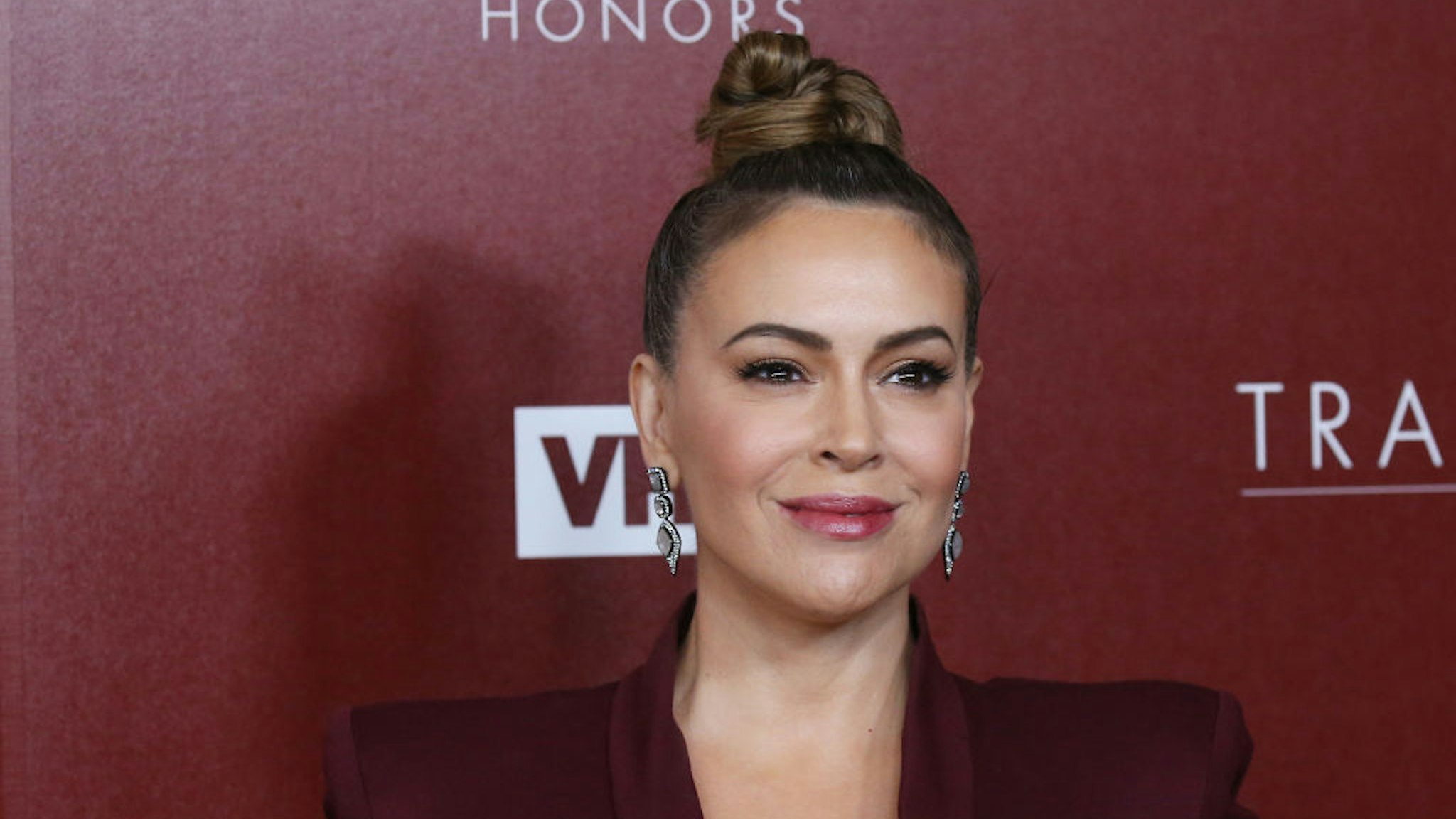 Alyssa Milano attends the VH1 Trailblazer Honors held at The Wilshire Ebell Theatre on February 20, 2019 in Los Angeles, California.