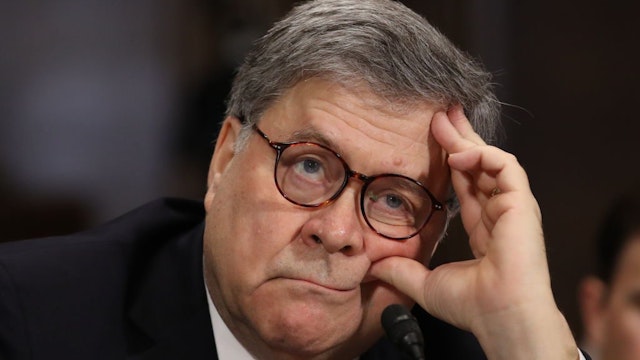 U.S. Attorney General William Barr testifies before the Senate Judiciary Committee May 1, 2019 in Washington, DC. Barr testified on the Justice Department's investigation of Russian interference with the 2016 presidential election.