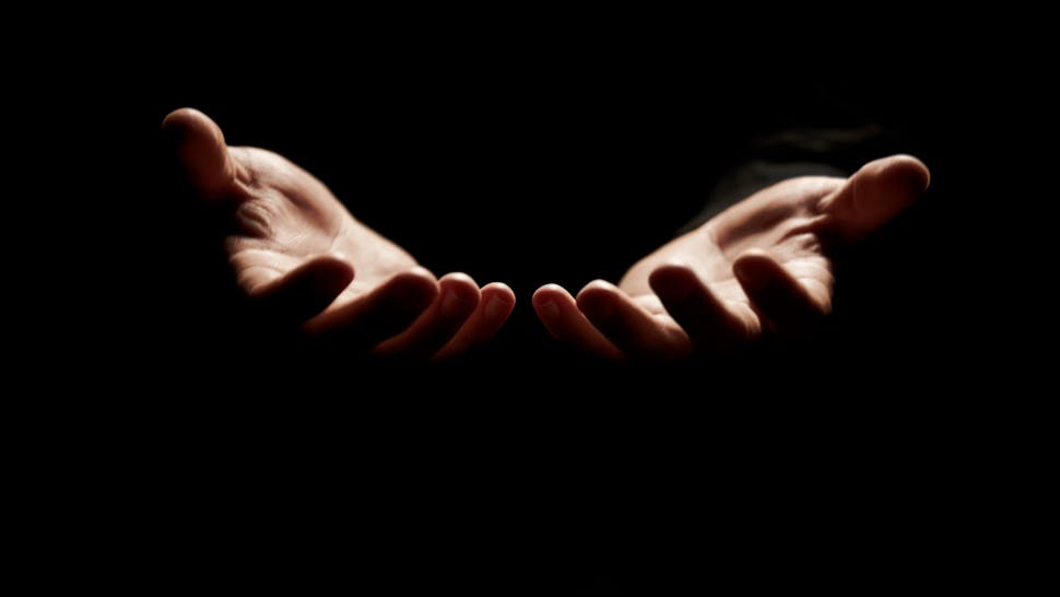 Connecting with God Hands Open