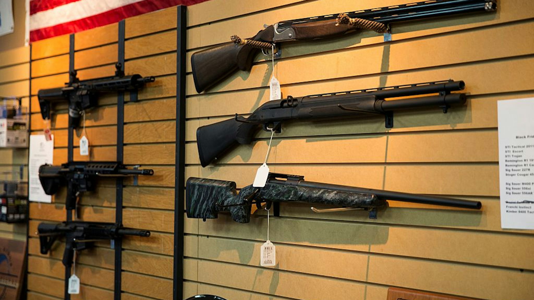 JANUARY 9: Shotguns and AR-15 style rifles for sale at Blue Ridge Arsenal in Chantilly, Va., USA on January 9, 2015.