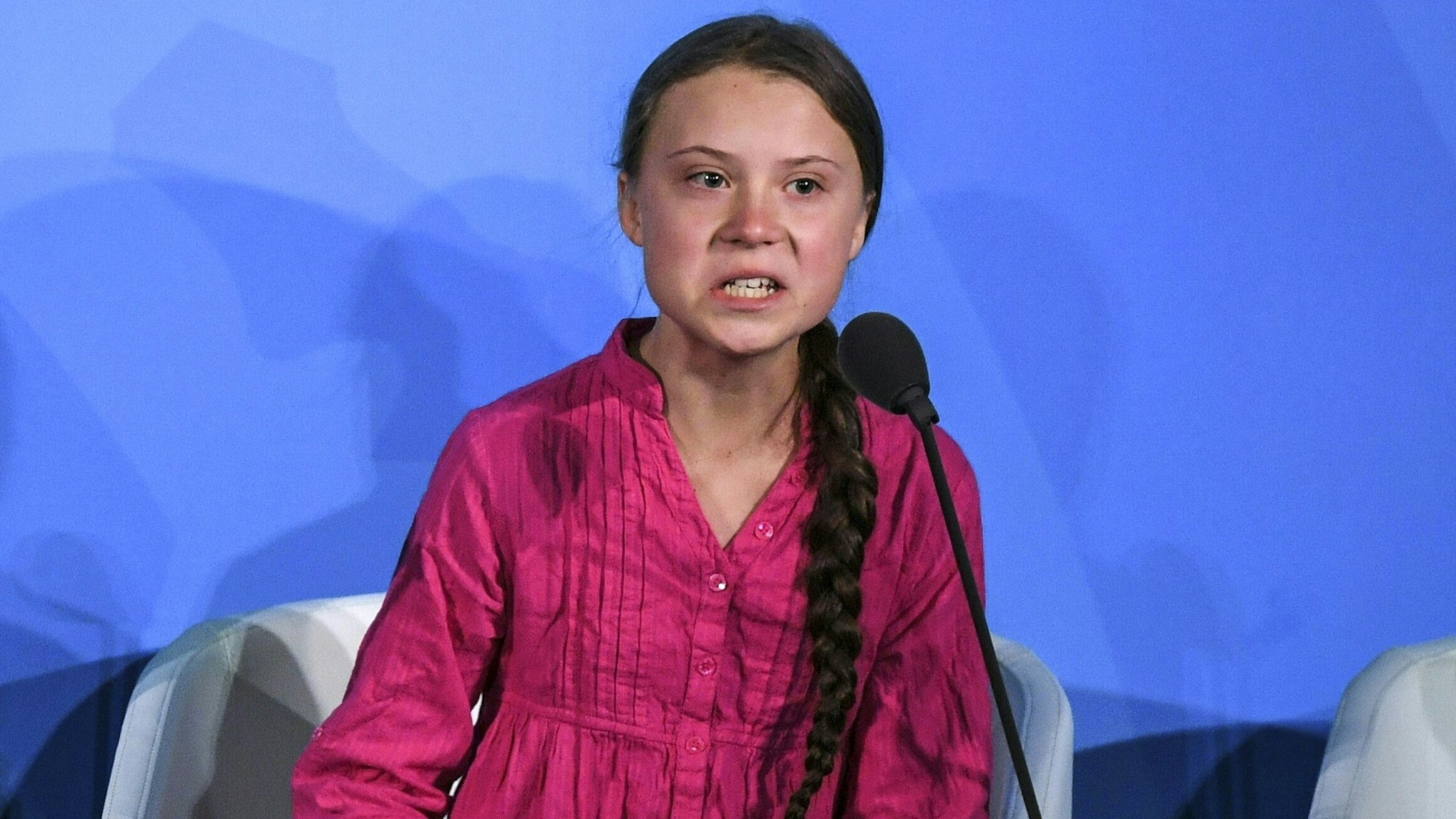 Greta Thunberg speaks at the United Nations