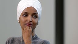 Ihlan omar Ilhan Omar participates in a panel discussion during the Muslim Collective For Equitable Democracy Conference and Presidential Forum