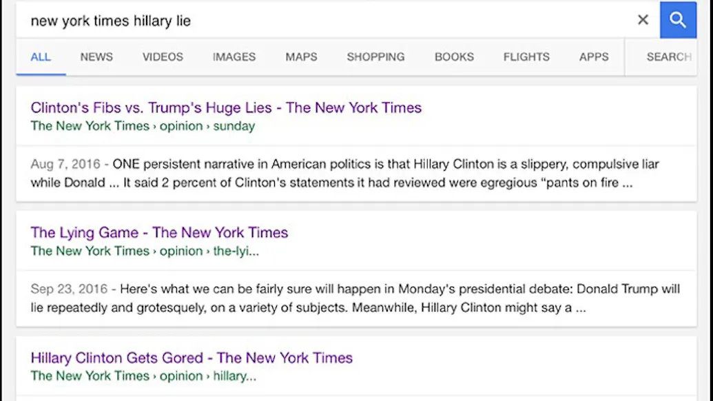 The New York Times Editor Calls Trump A Liar, Silent on Hillary