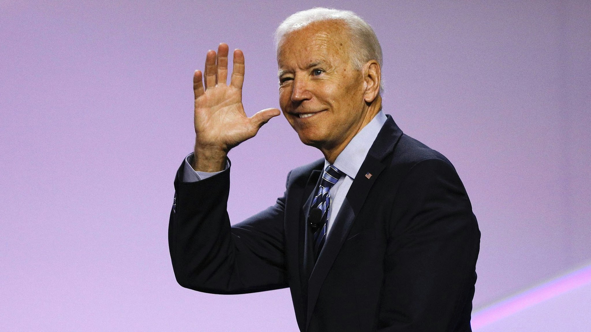 Joe Biden waving.