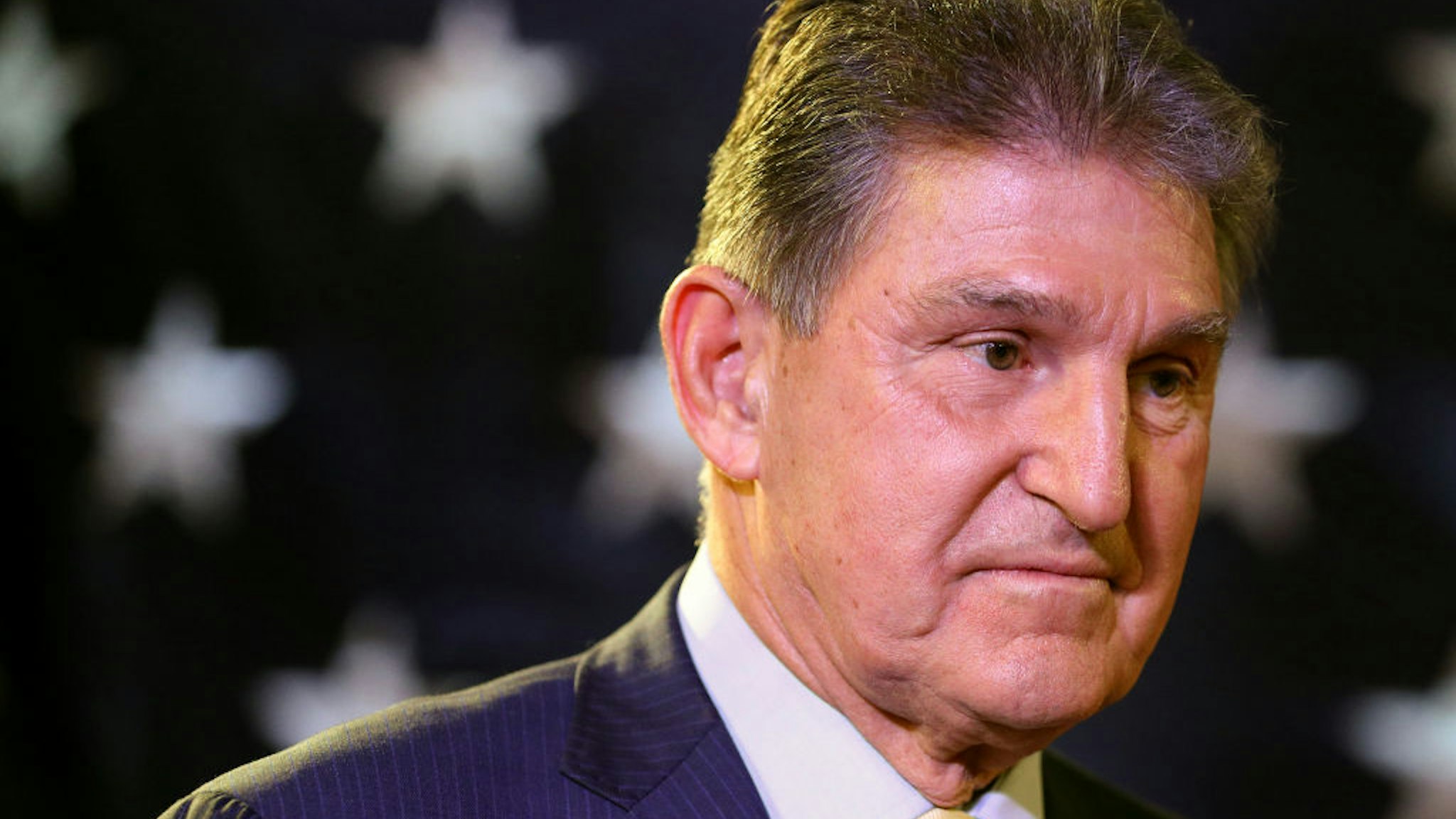 Joe Manchin celebrates at his election day victory party at the Embassy Suites on November 6, 2018
