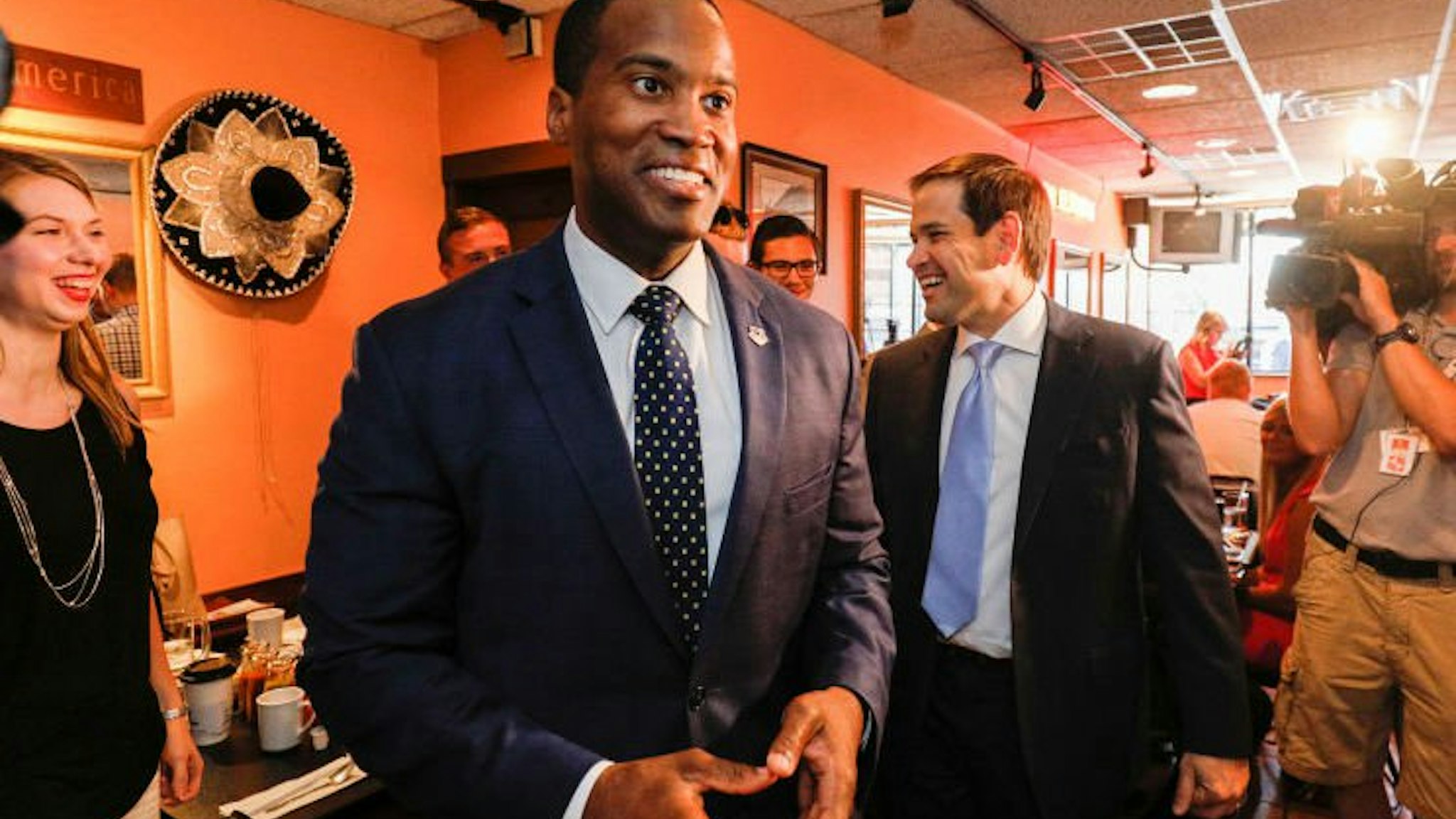 John James Campaigns With Marco Rubio -- 2018
