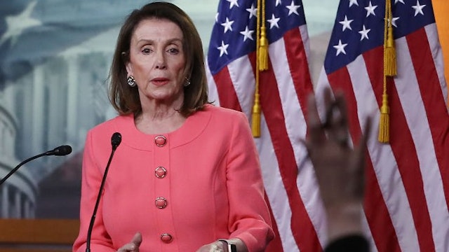 House Speaker Nancy Pelosi (D-CA) speaks during her weekly news conference on Capitol Hill, May 2, 2019 in Washington, DC.