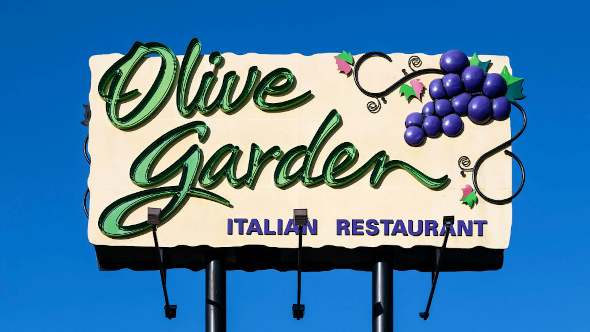 KISSIMMEE, FLORIDA, UNITED STATES - 2019/01/25: Olive Garden restaurant billboard ad.