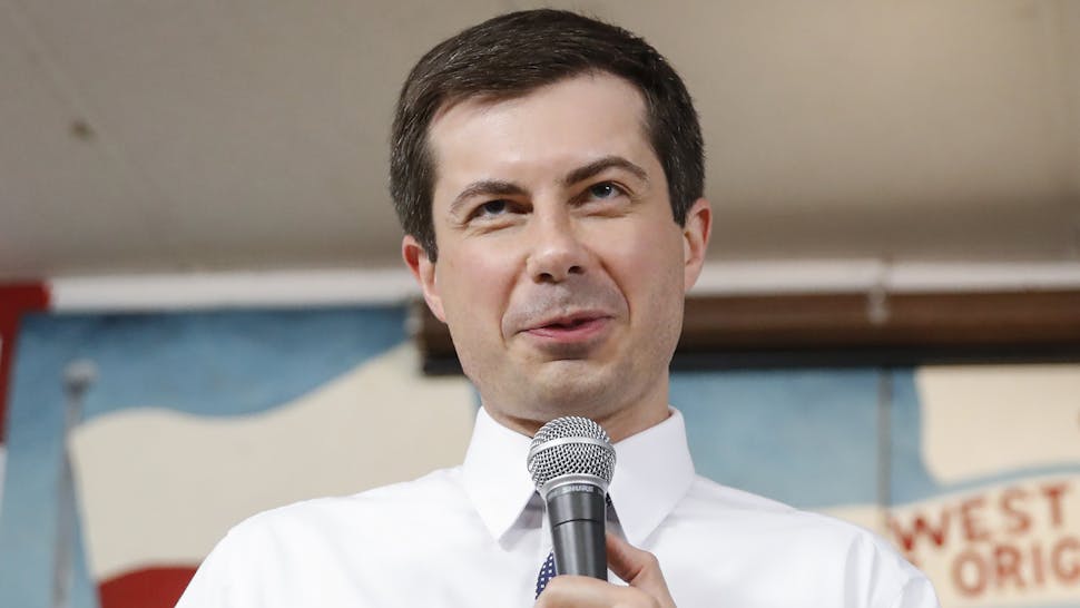 Pete Buttigieg South Bend Mayor and Democratic presidential candidate Pete Buttigieg speaks at the West Side Democratic Club during a Dyngus Day celebration event on Monday, April 22, 2019 in South Bend, Indiana. - Buttigieg, the gay, liberal mayor of a small American city in the conservative bastion of Indiana, officially launched his presidential bid on April 14th, joining a crowded field of Democrats vying for their party's nomination in 2020. Dyngus Day is a Polish holiday celebrating the end of Lent. It has been celebrated in South Bend for decades with kielbasa, polka music, and beer, and unofficially kicks off the city's political campaign season.