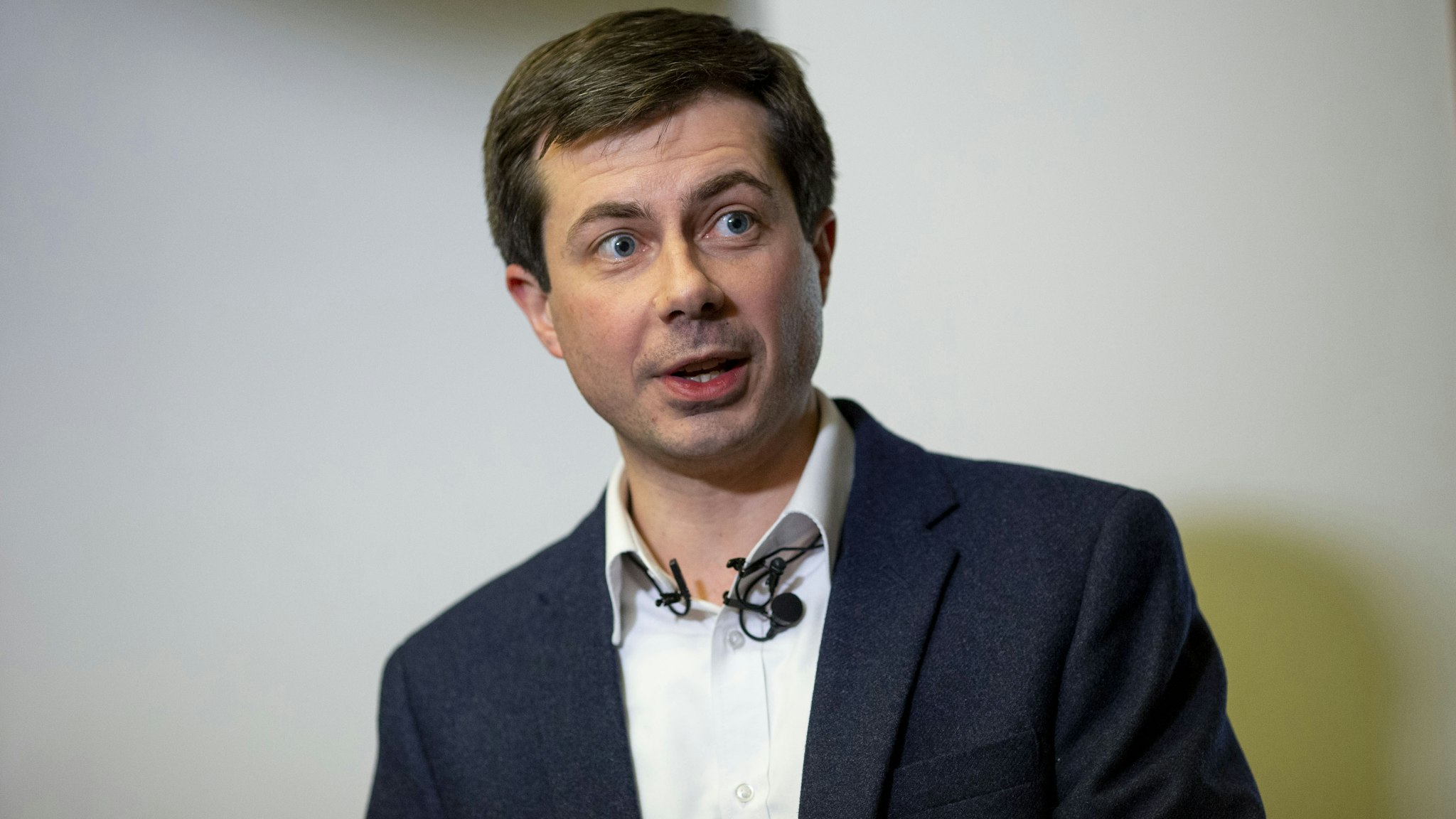 Pete Buttigieg, the mayor of South Bend, Indiana, speaks during a campaign stop in Ankeny, Iowa, U.S., on Friday, Feb. 8, 2019. A flurry of proposals to slap new taxes on the ultra-wealthy, extend Medicare to all Americans and make college debt-free reflect a rapidly changing Democratic Party that sees a sharp left turn as the path to defeating President Donald Trump.