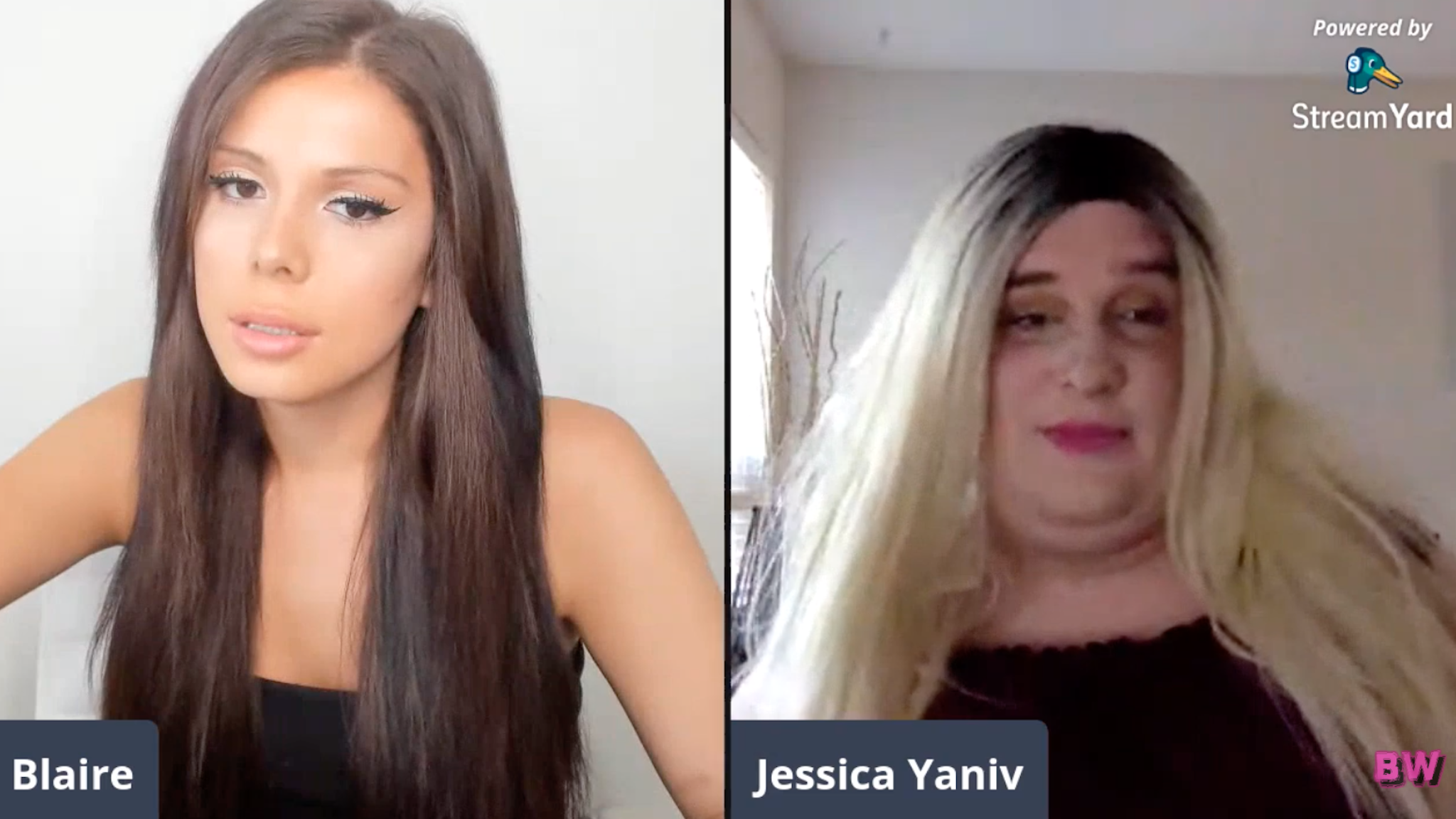 YouTuber Blaire White (left) and transgender activist Jessica Yaniv (right)