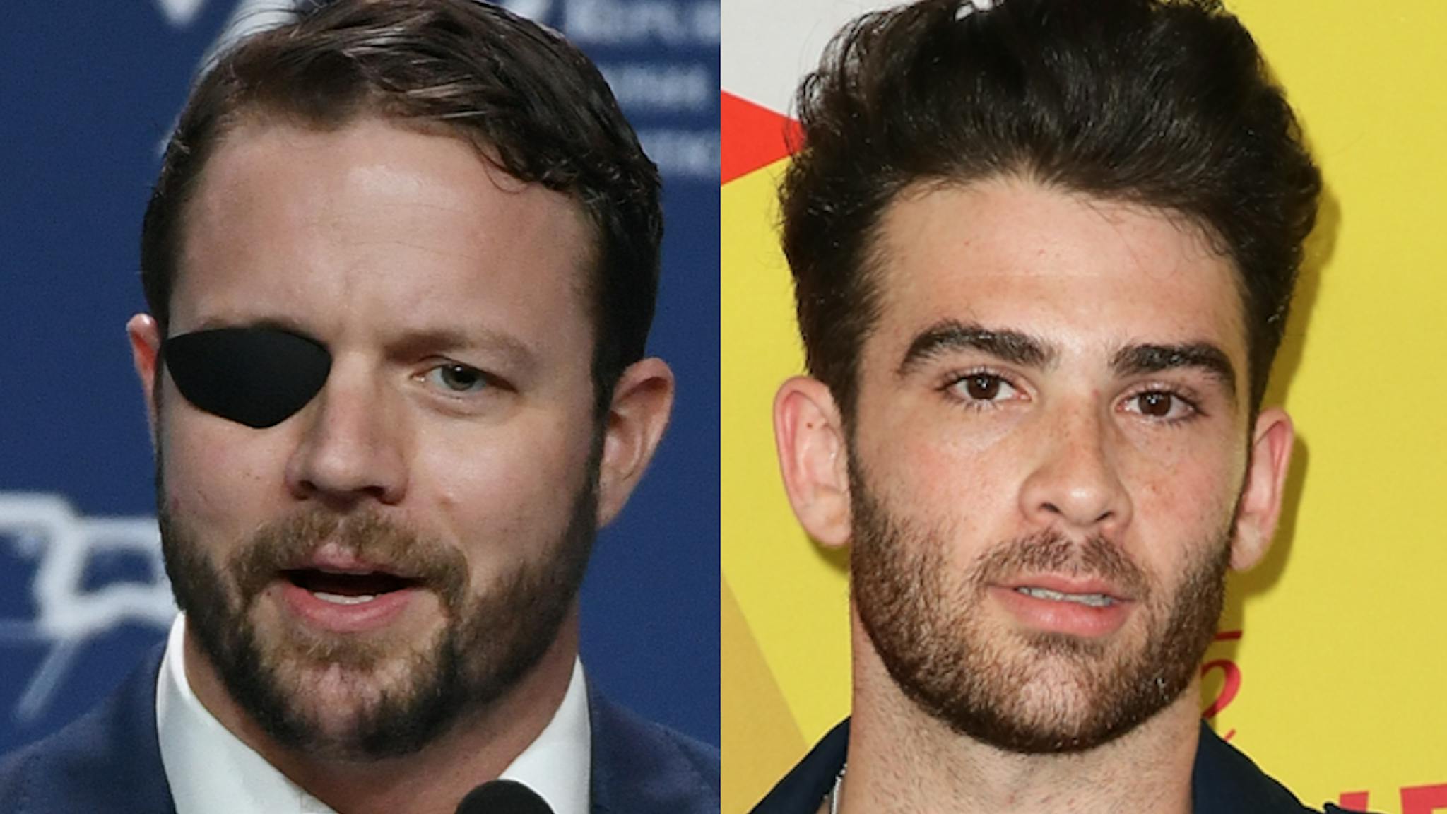 screen_shot_2019-08-22_at_10.17.28_am Rep. Dan Crenshaw (R-TX) speaks at the Republican Jewish Coalition's annual leadership meeting at The Venetian Las Vegas; Hasan Piker attends the 7th Annual 2017 Streamy Awards at The Beverly Hilton Hotel