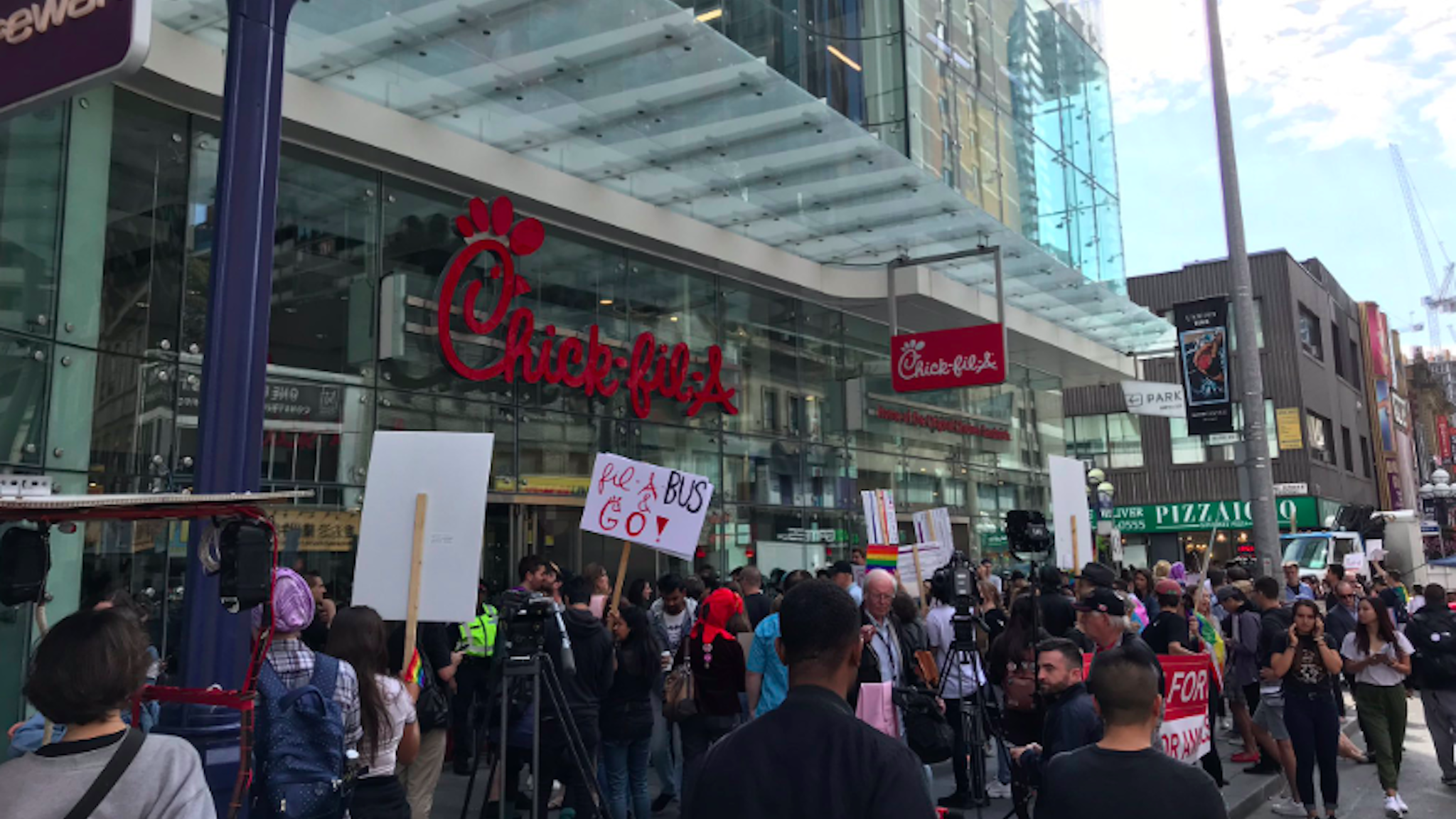 Chick-fil-A grand opening in Toronto, Canada