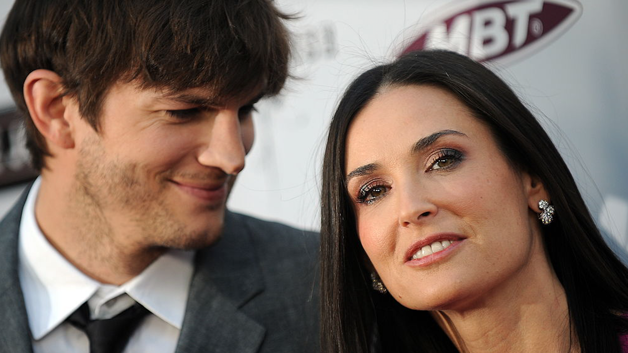 Actors Demi Moore and Ashton Kutcher arrive at the premiere of "The Joneses" in Hollywood, California, on April 8, 2010.