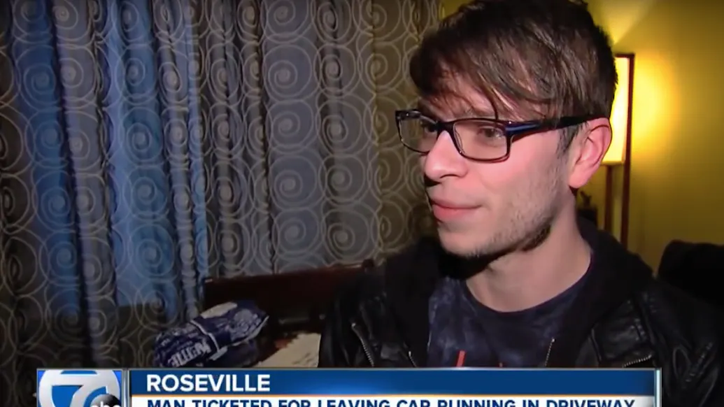 This Guy Got A Ticket For Leaving His Car Running In His Own Driveway