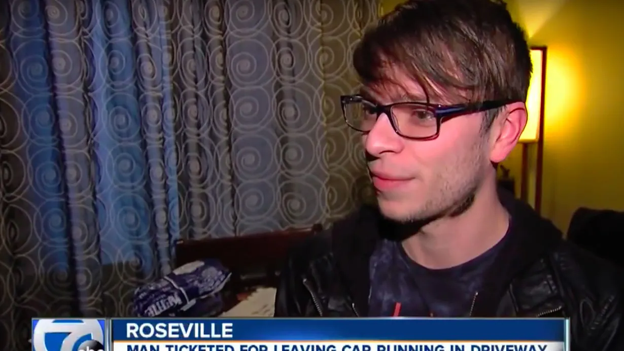 This Guy Got A Ticket For Leaving His Car Running In His Own Driveway