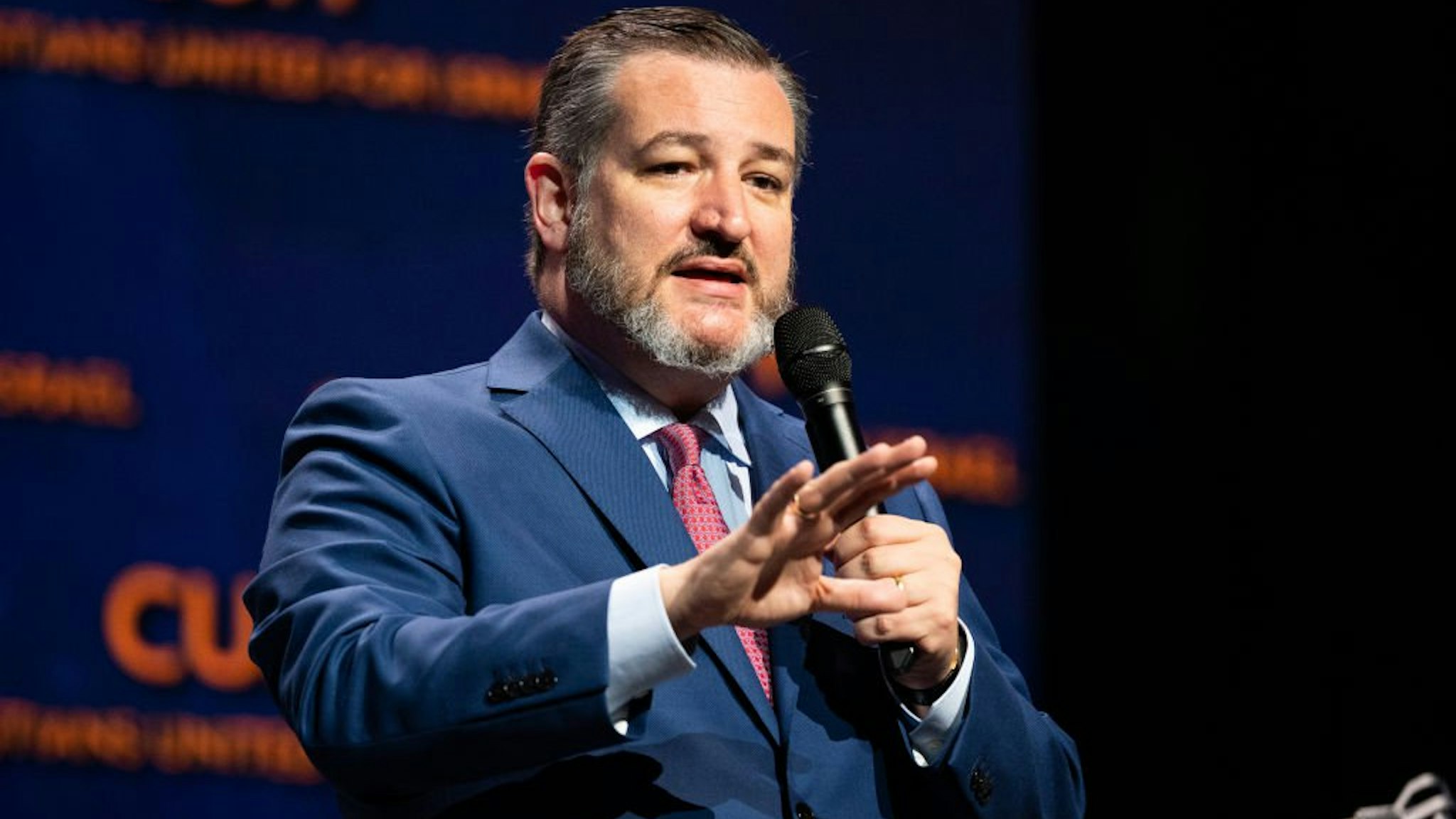 Senator Ted Cruz (R-TX) speaking at the Christians United for Israel (CUFI) Washington Summit