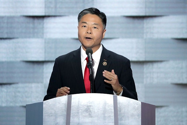 Ted Lieu delivers remarks on the fourth day of the Democratic National Convention