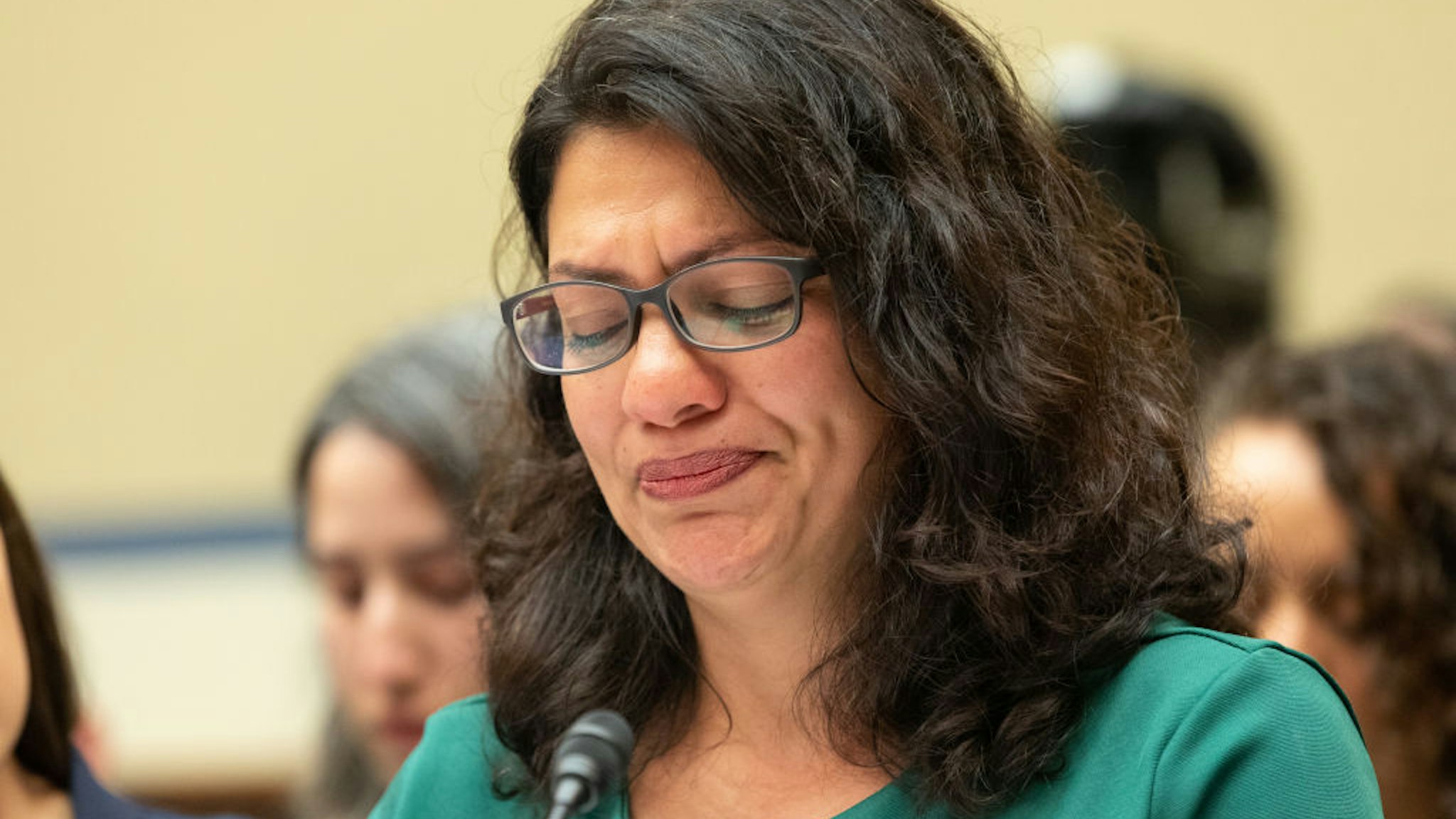 Rashida Tlaib teared up during a House Oversight and Reform Committee hearing