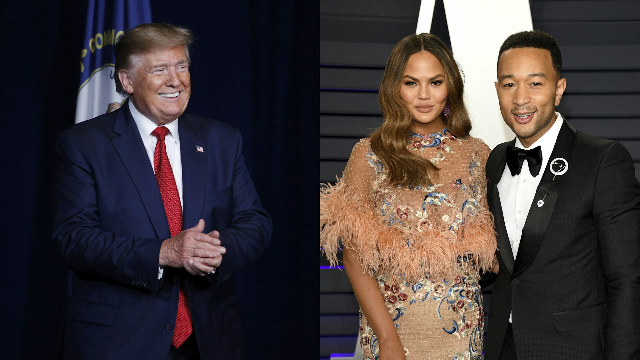 President Trump, John Legend, and Chrissy Teigen