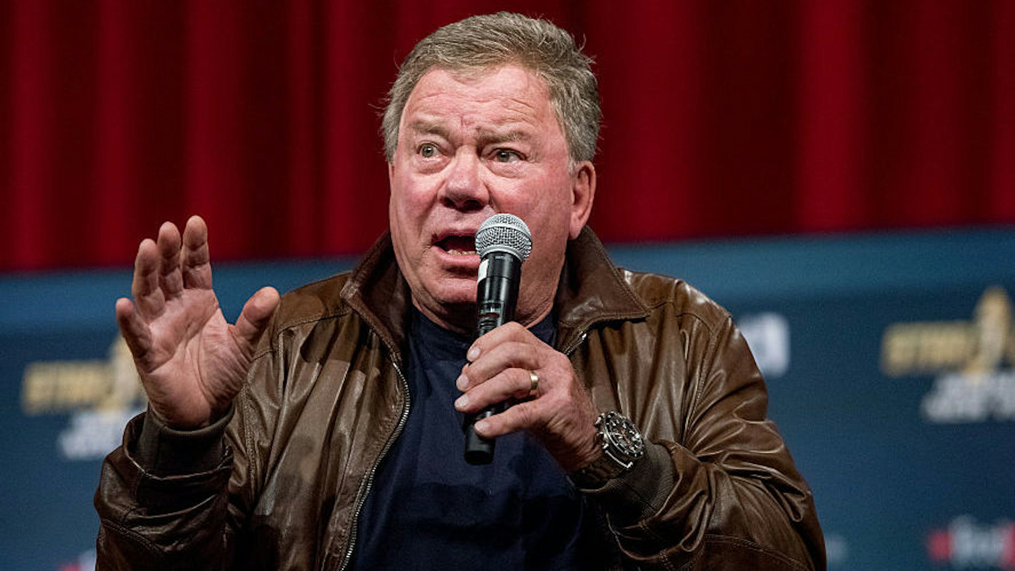 NEW YORK, NY - SEPTEMBER 04: Actor William Shatner on the main stage during "Star Trek: Mission New York" day 3 at Javits Center on September 4, 2016 in New York City.