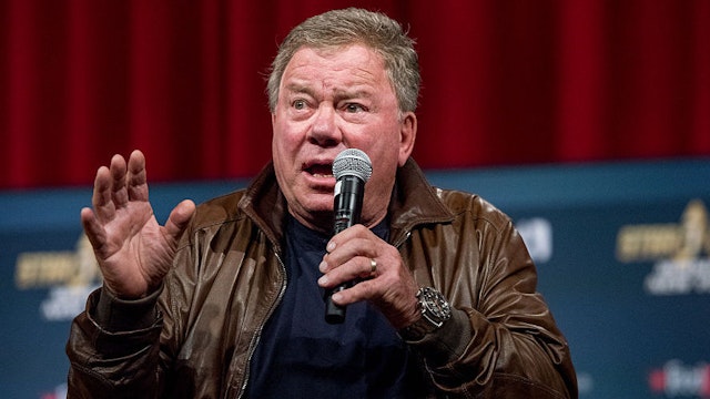 NEW YORK, NY - SEPTEMBER 04: Actor William Shatner on the main stage during "Star Trek: Mission New York" day 3 at Javits Center on September 4, 2016 in New York City.