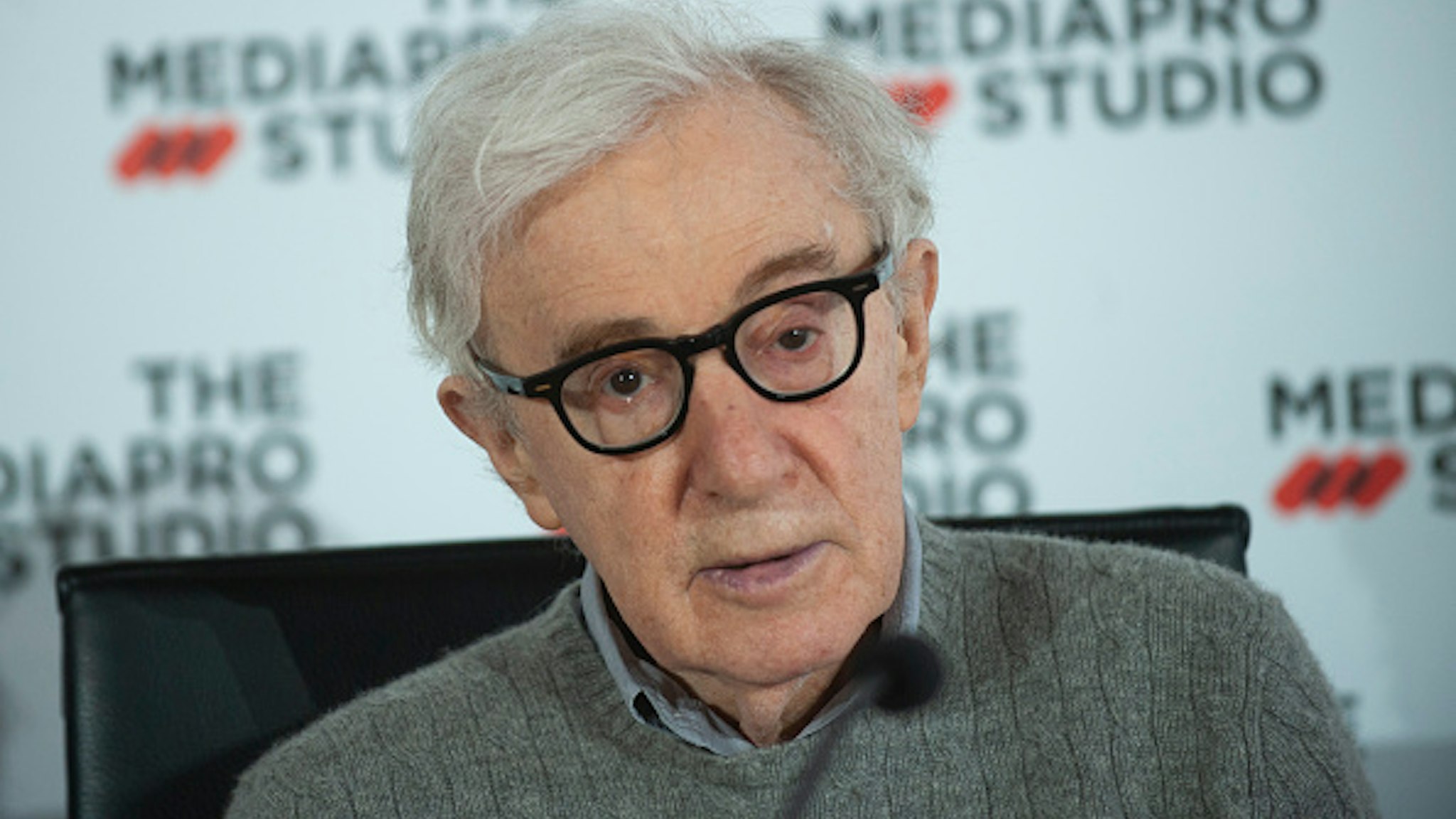 American film director Woody Allen attends a Press Conference at Kursaal auditorium to talk about the new film he is filming in San Sebastian on July 09, 2019 in San Sebastian, Spain.