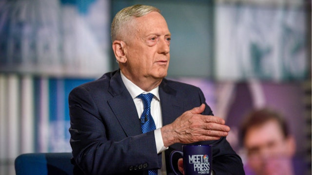 Former Defense Secretary Gen. James Mattis appears on a pre tape Meet the Press" in Washington, D.C., Saturday, October 12, 2019.