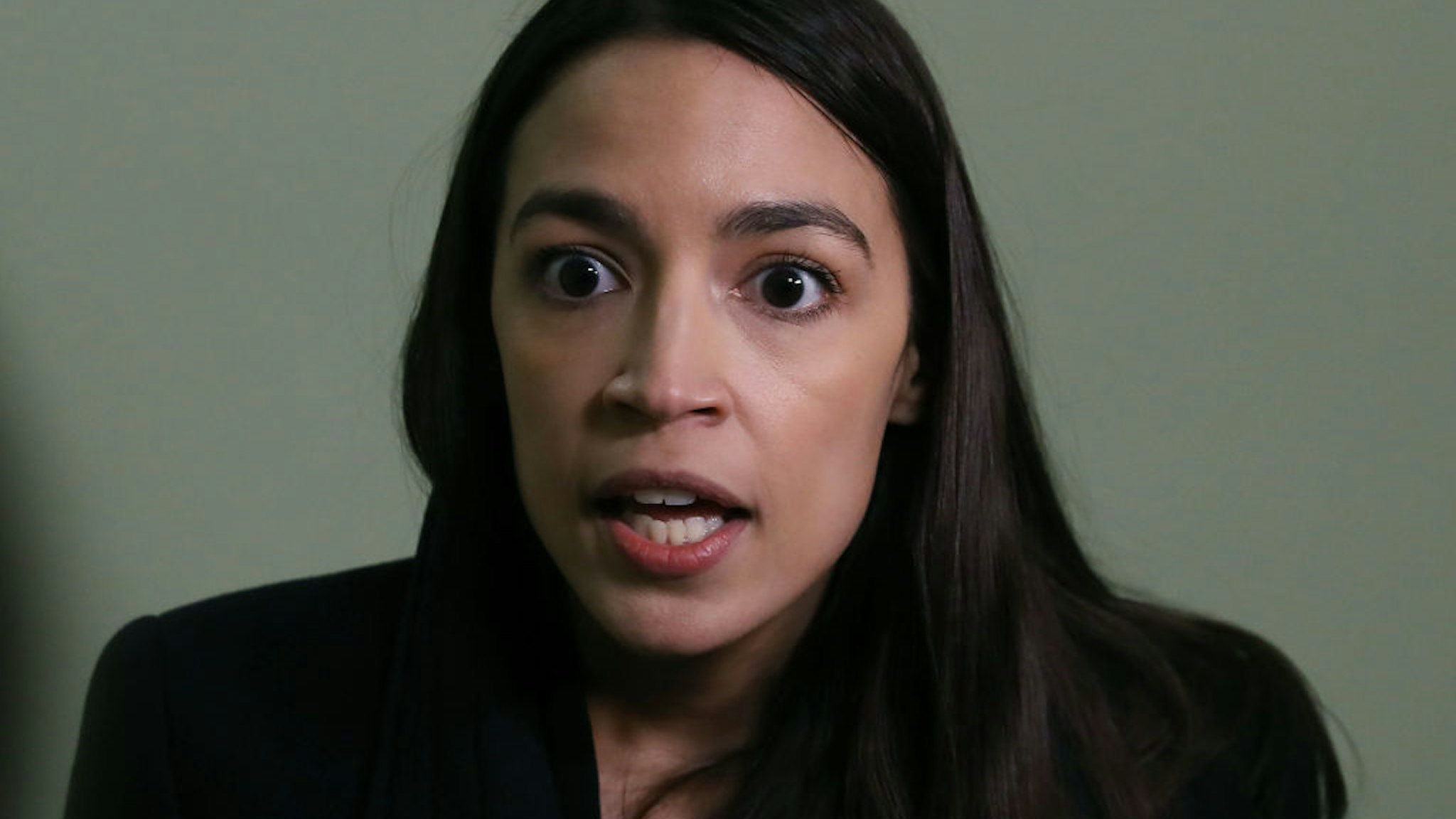 Alexandria Ocasio-Cortez speaks to the media about Amazon scrapping its plans to build a new headquarters